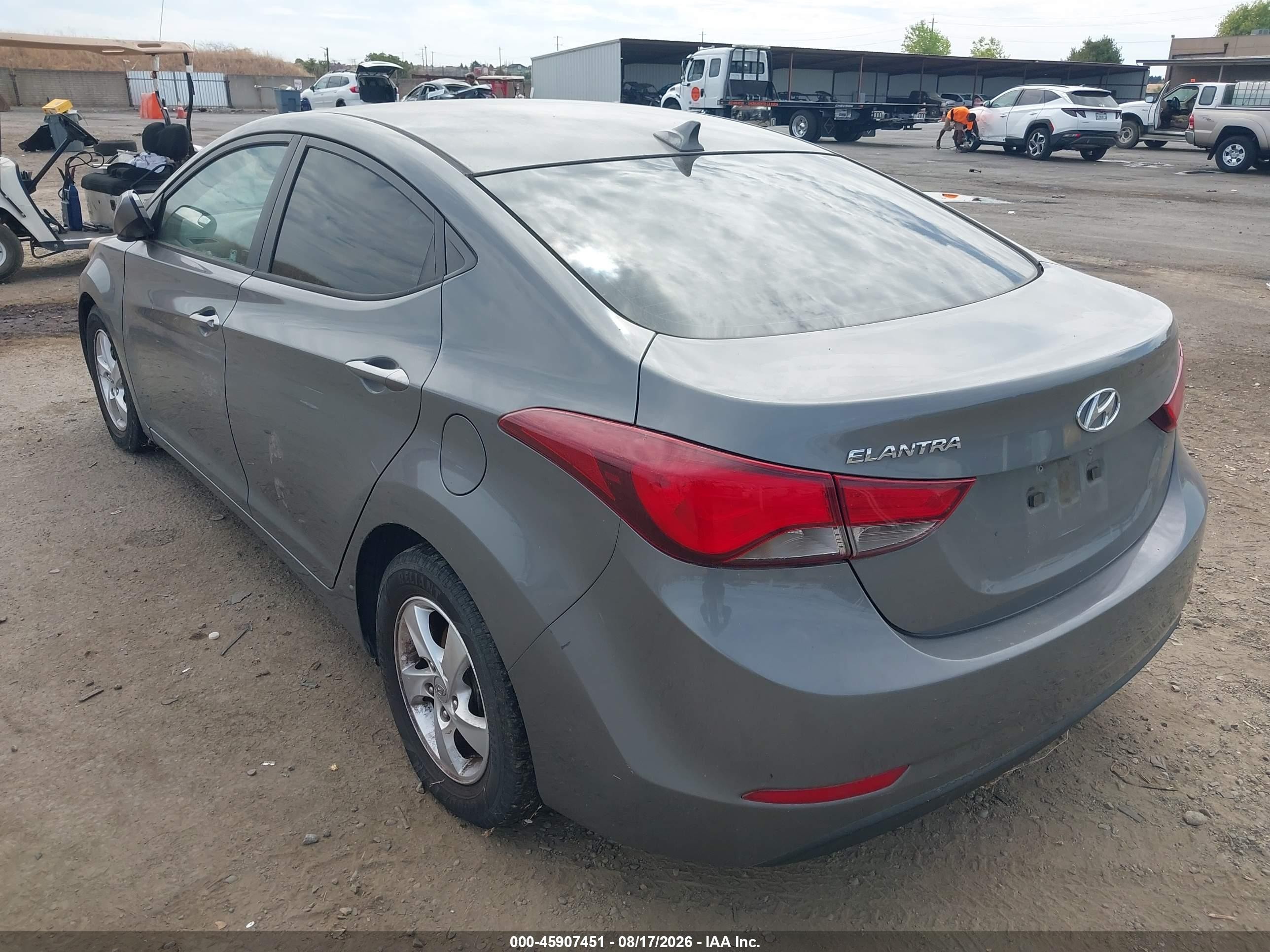 2014 Hyundai Elantra Se Gray vin: 5NPDH4AE9EH500678