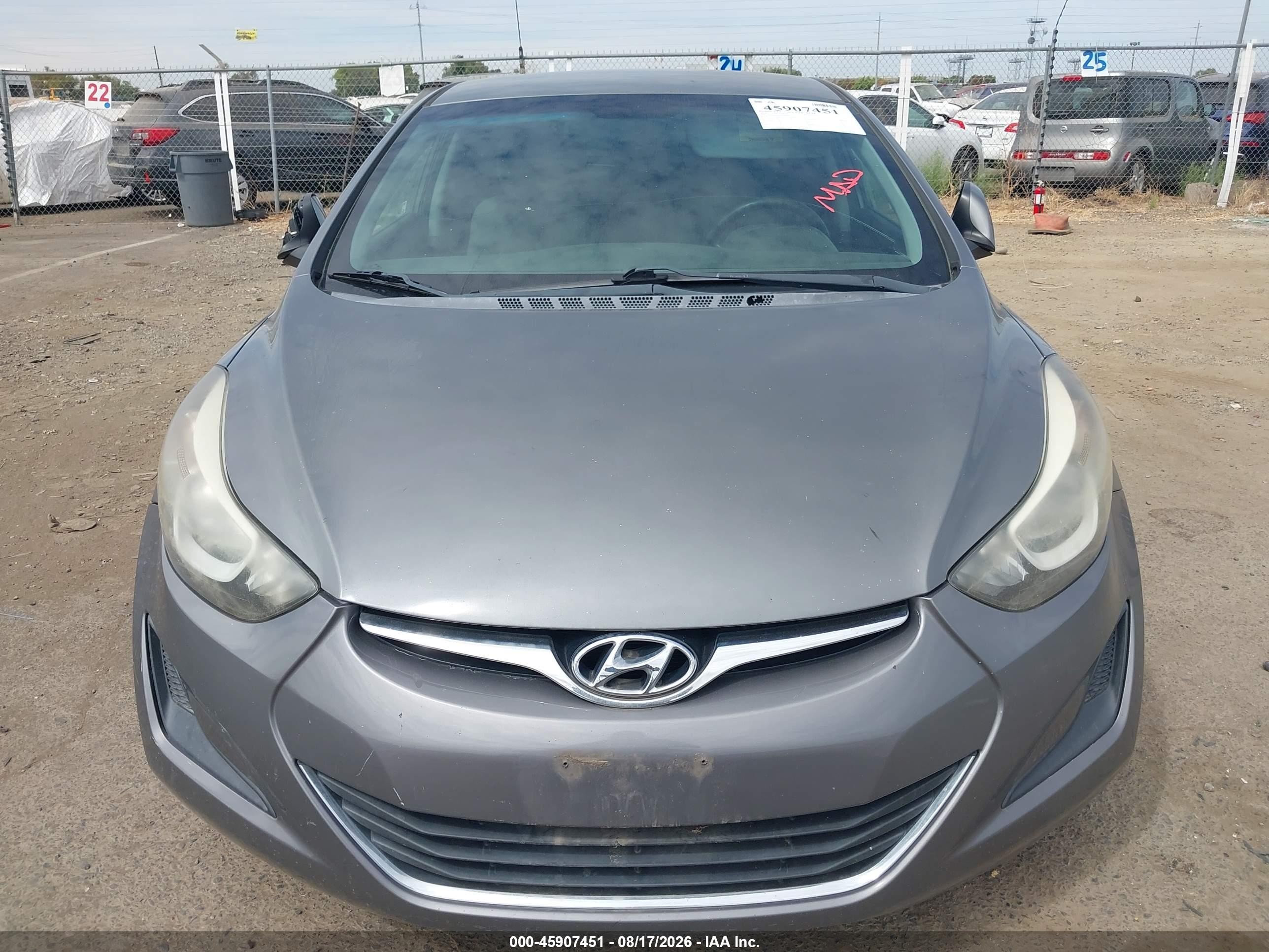 2014 Hyundai Elantra Se Gray vin: 5NPDH4AE9EH500678