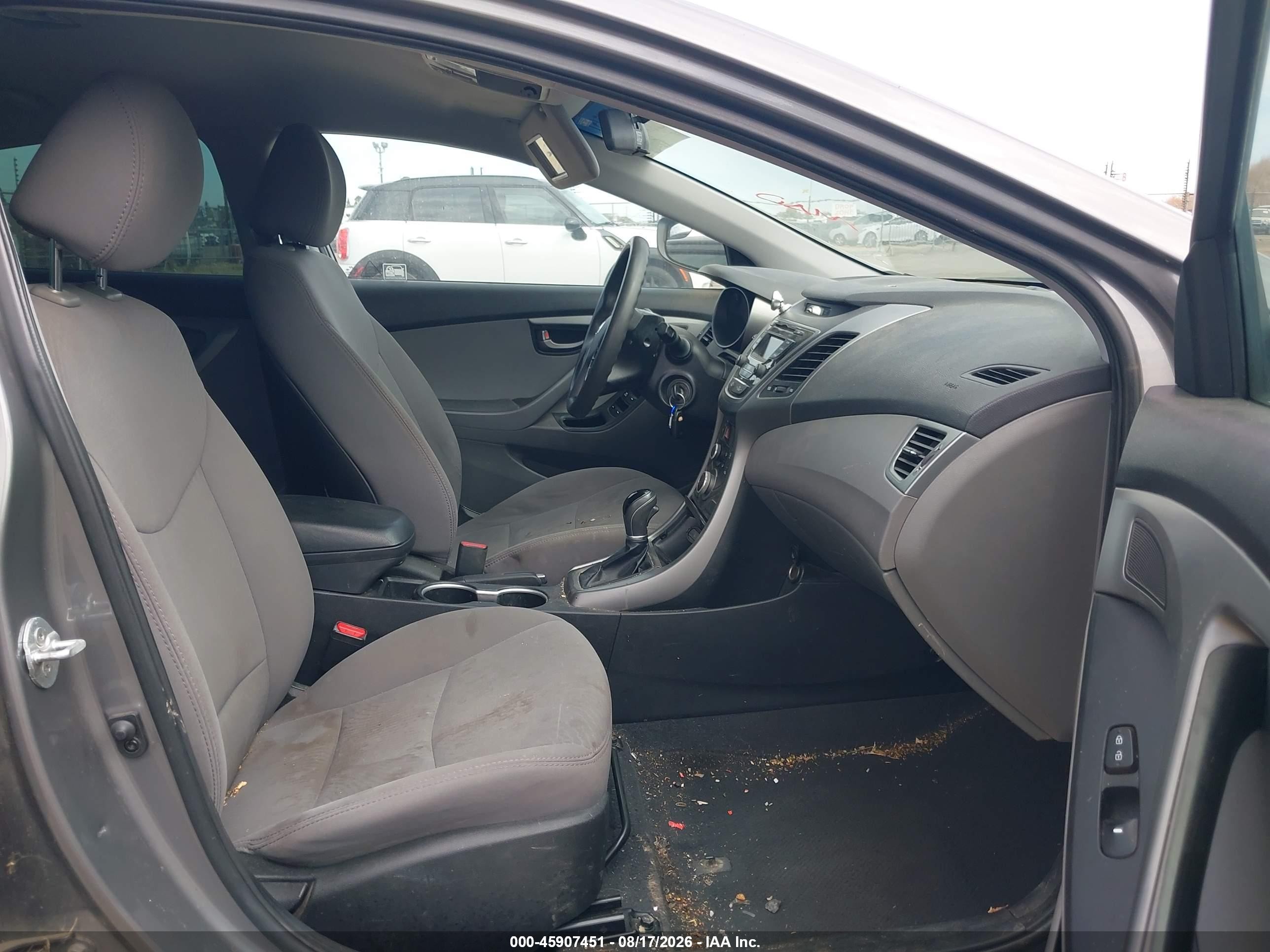 2014 Hyundai Elantra Se Gray vin: 5NPDH4AE9EH500678