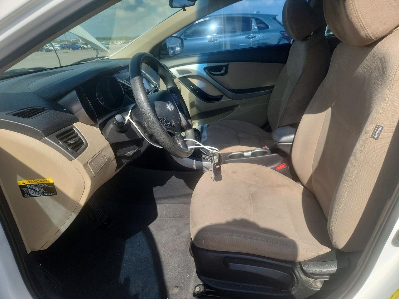 2014 Hyundai Elantra Se White vin: 5NPDH4AE9EH510594