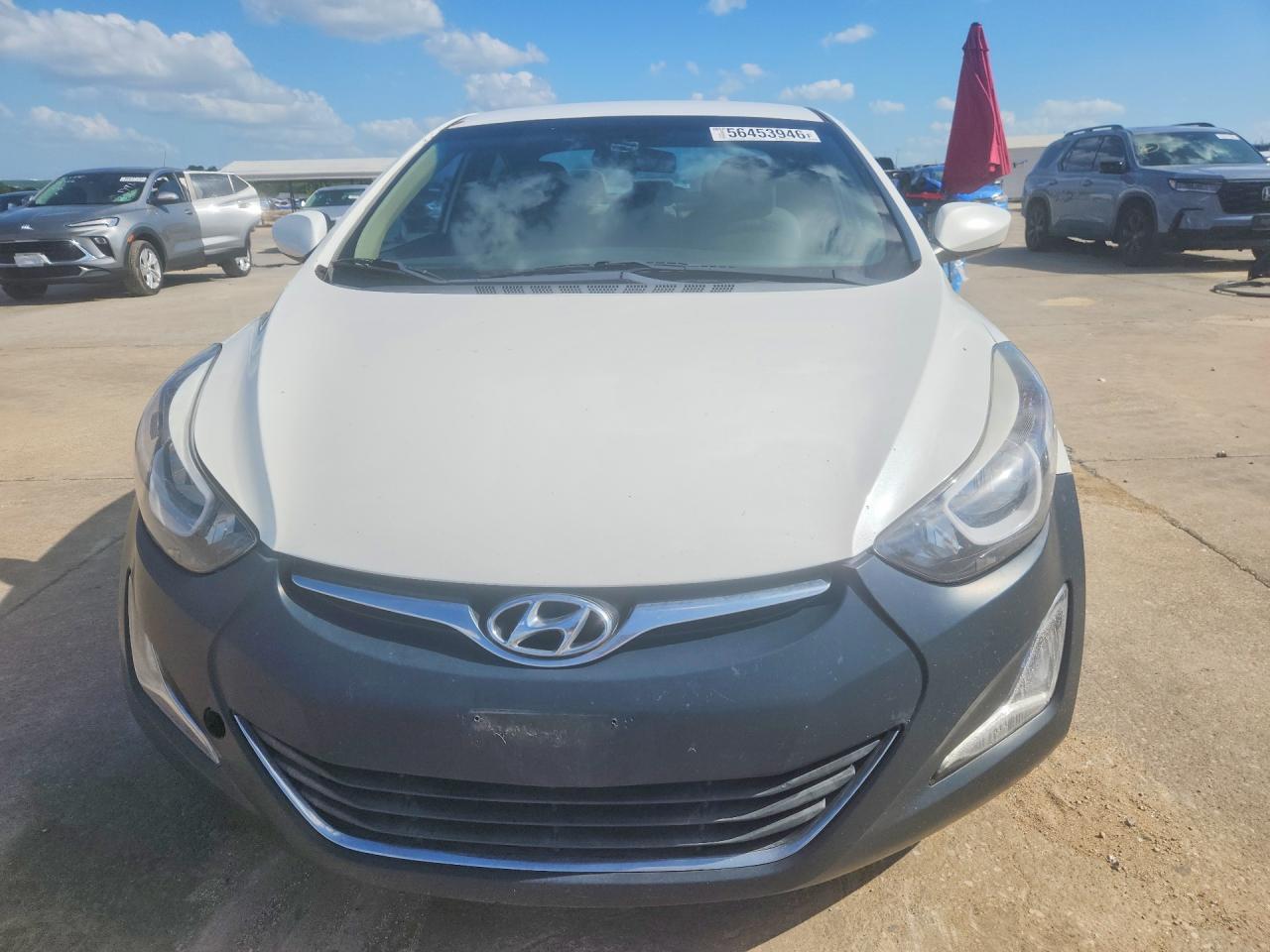 2014 Hyundai Elantra Se White vin: 5NPDH4AE9EH510594
