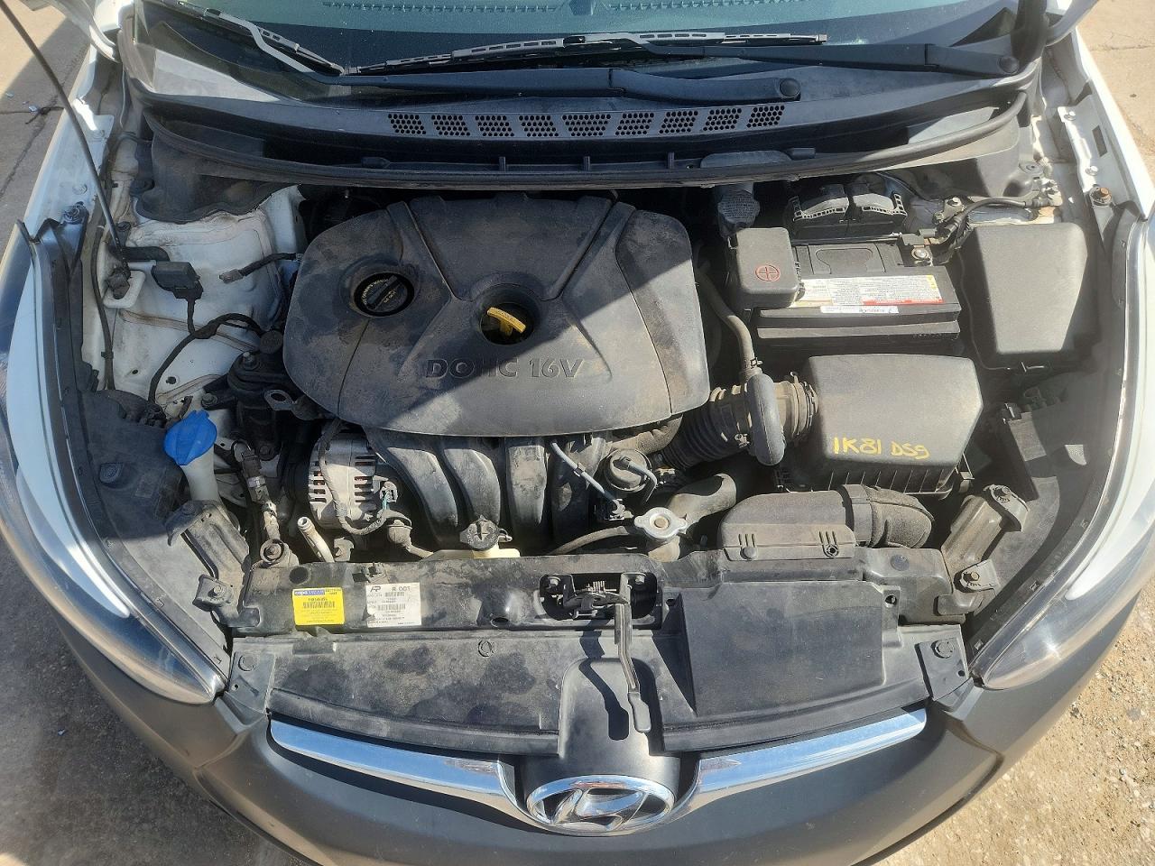 2014 Hyundai Elantra Se White vin: 5NPDH4AE9EH510594
