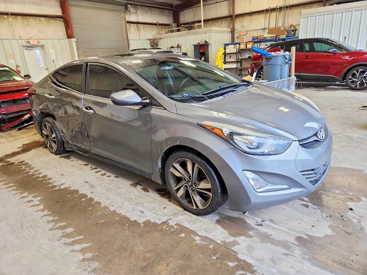 2014 Hyundai Elantra Limited Gray vin: 5NPDH4AE9EH514077
