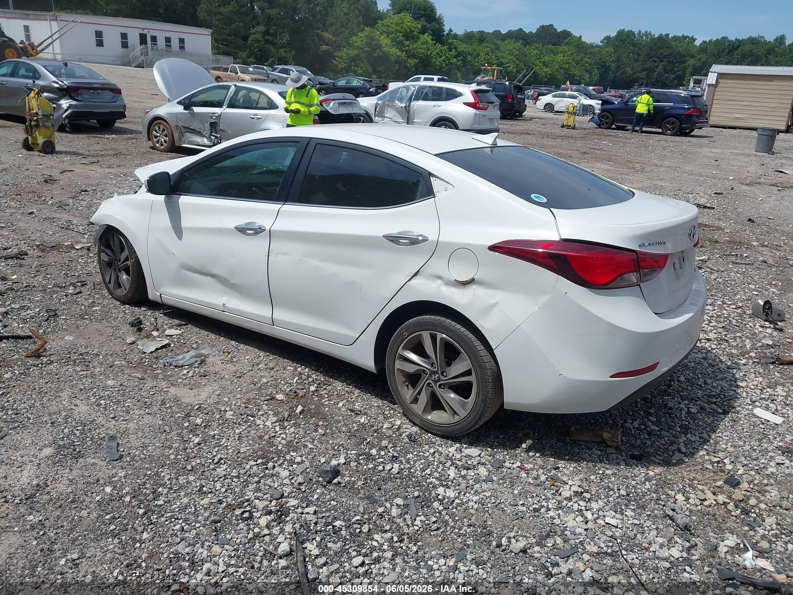 2014 Hyundai Elantra Limited White vin: 5NPDH4AE9EH525161
