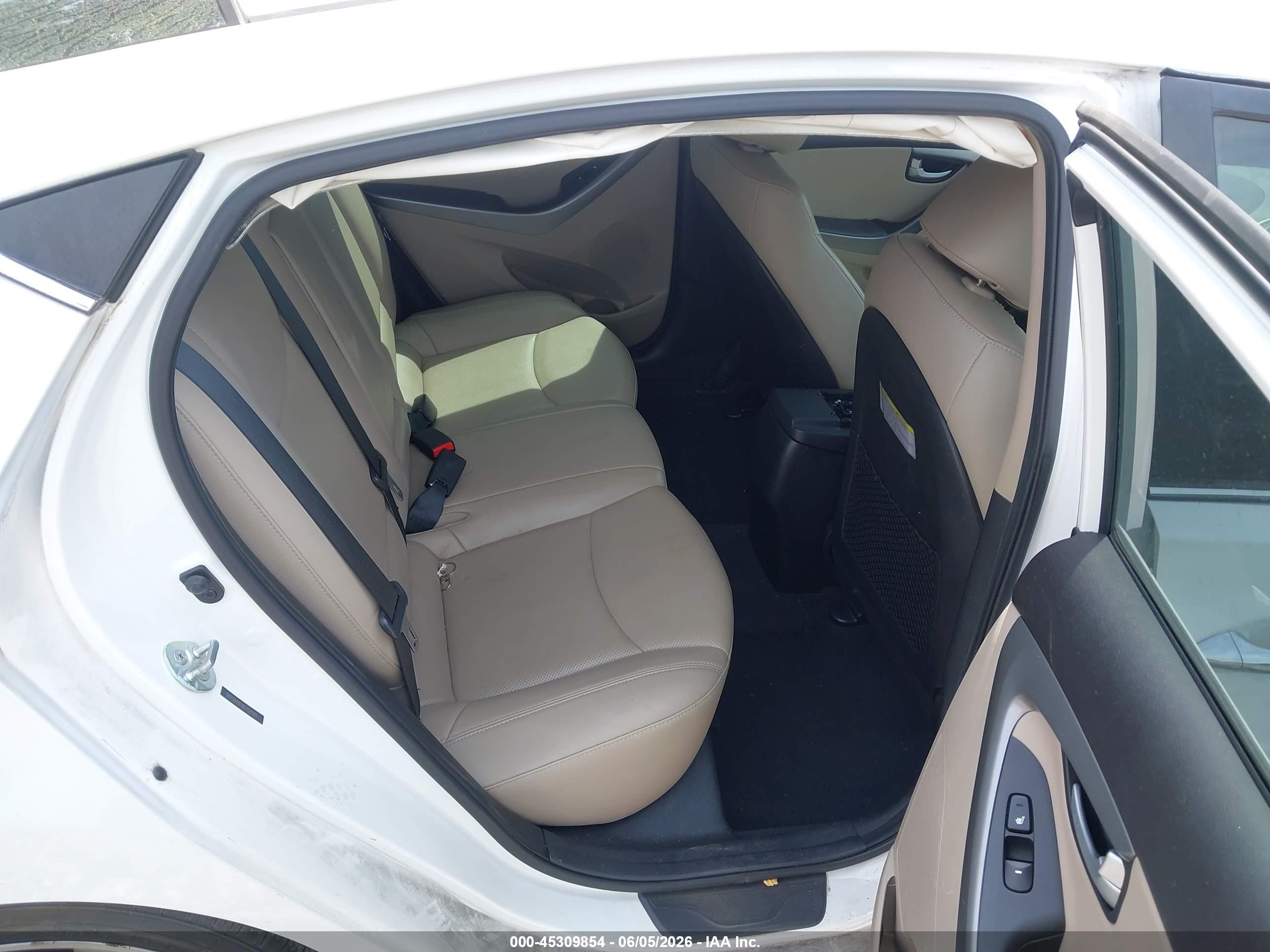 2014 Hyundai Elantra Limited White vin: 5NPDH4AE9EH525161
