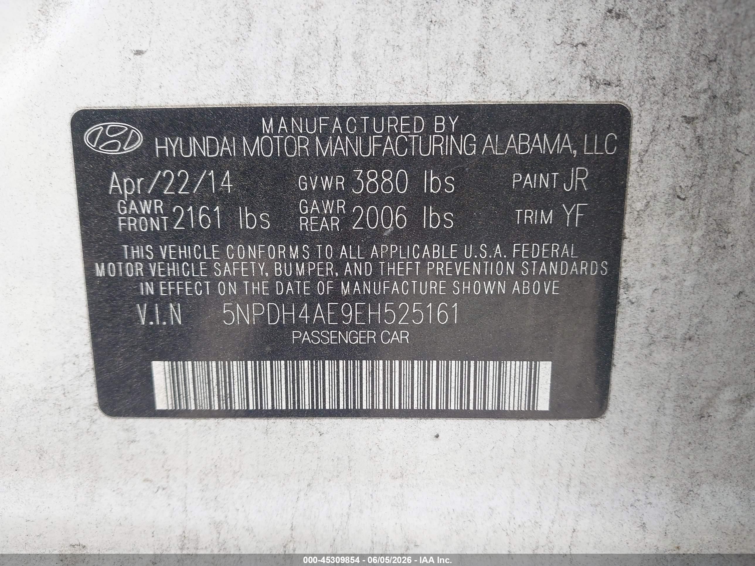 2014 Hyundai Elantra Limited White vin: 5NPDH4AE9EH525161