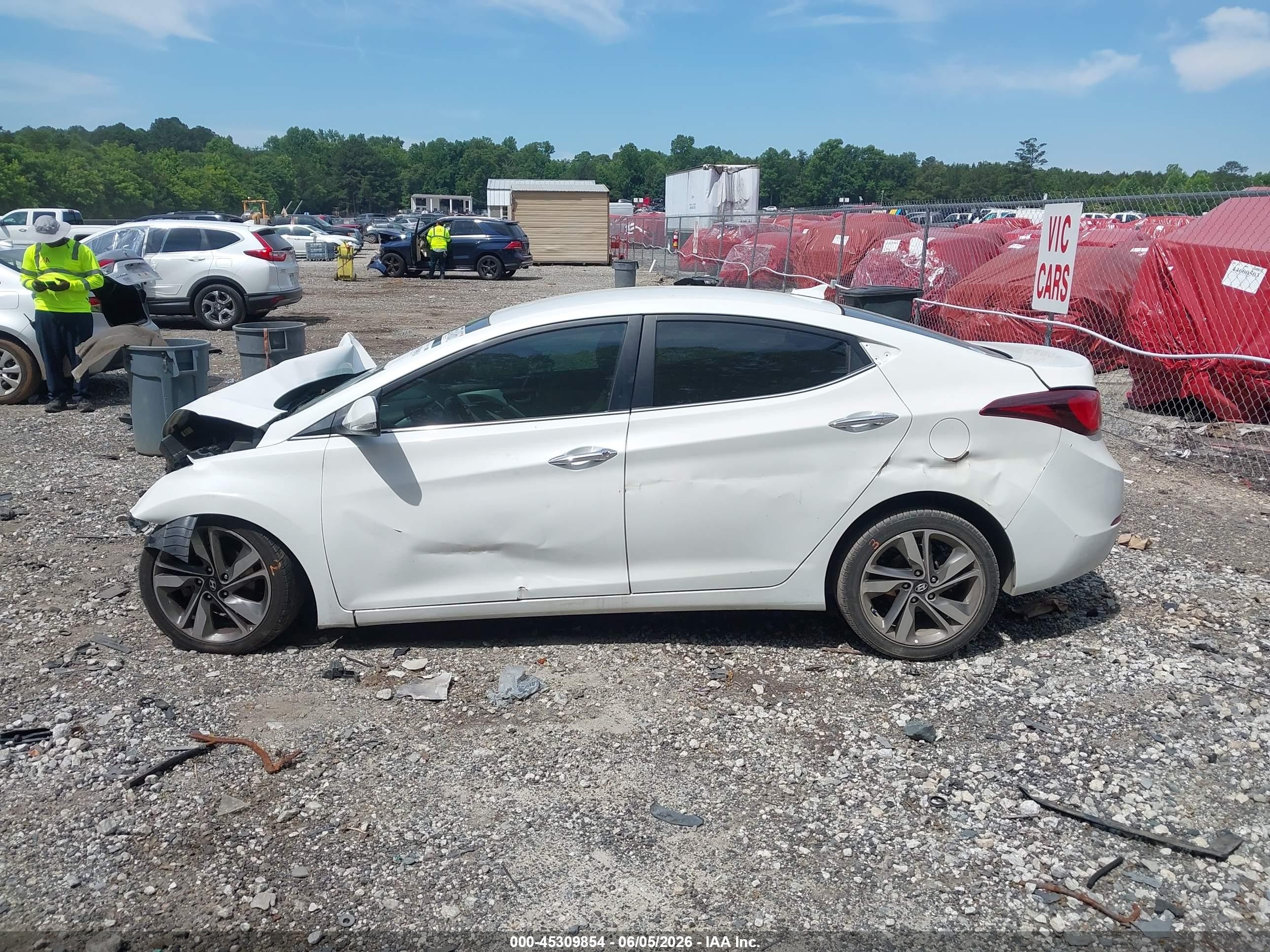 2014 Hyundai Elantra Limited White vin: 5NPDH4AE9EH525161