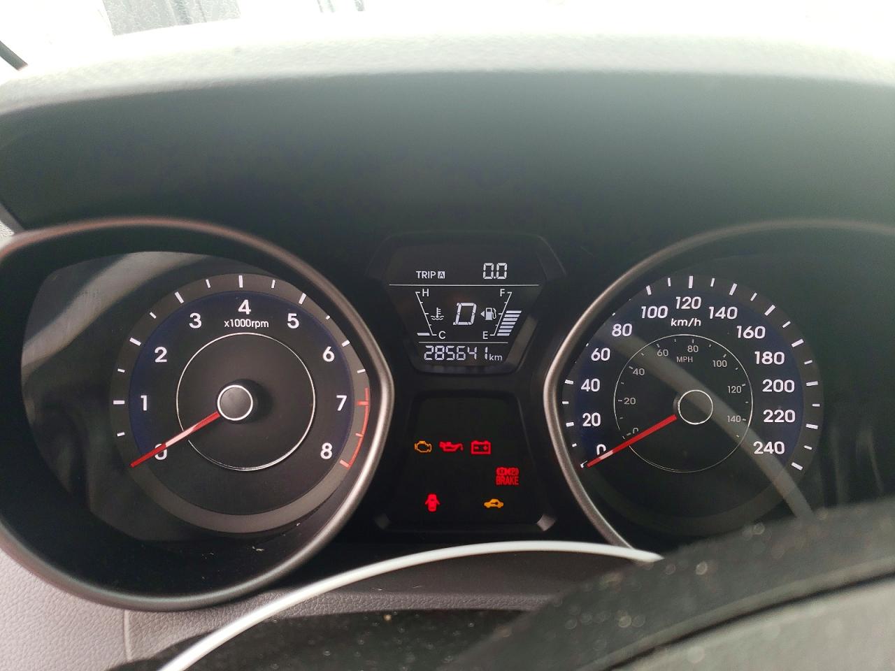 2014 Hyundai Elantra Se Brown vin: 5NPDH4AE9EH527721
