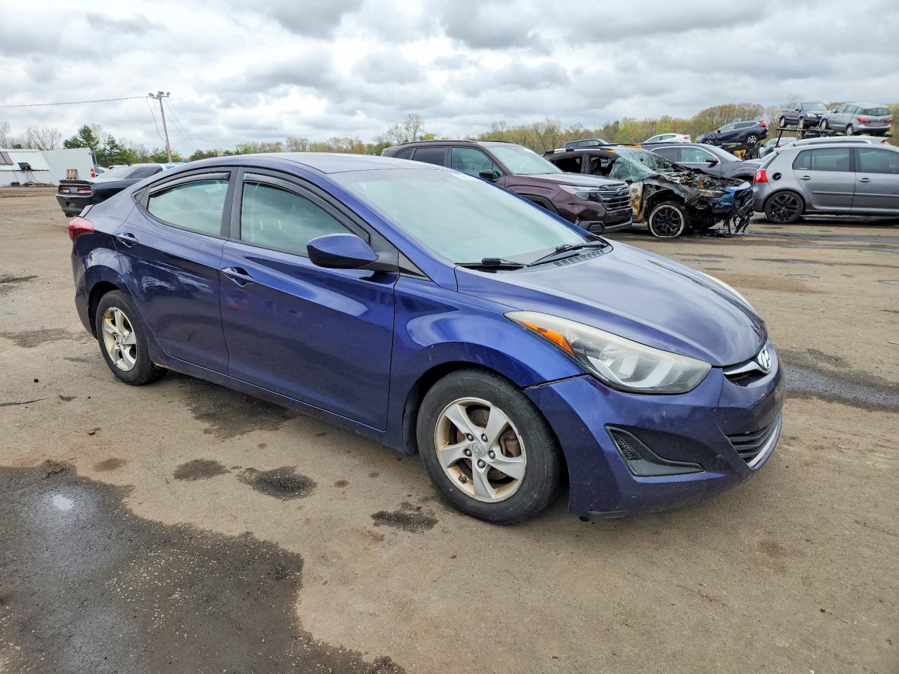 2014 Hyundai Elantra Se Blue vin: 5NPDH4AE9EH529758