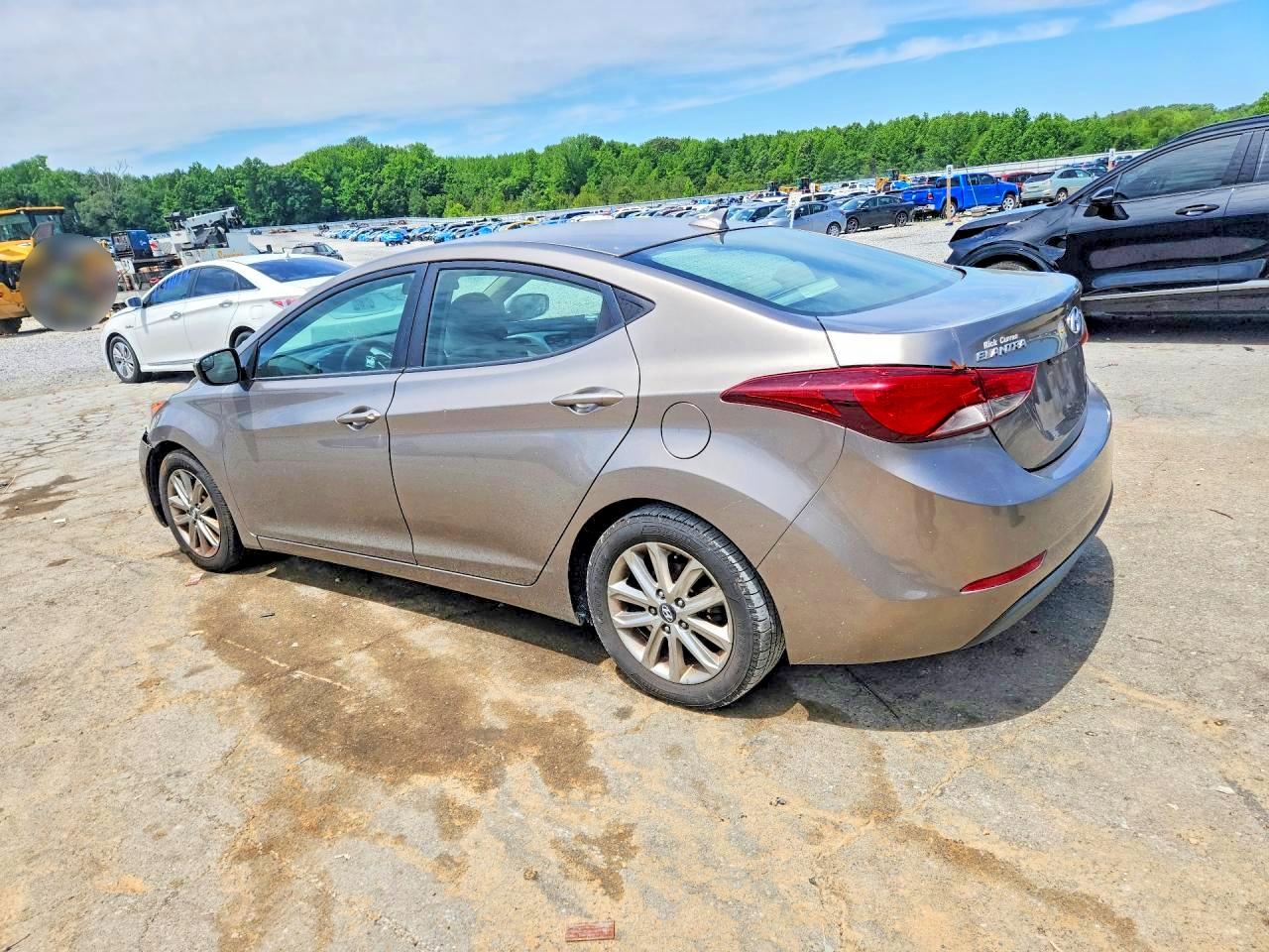 2014 Hyundai Elantra Se Beige vin: 5NPDH4AE9EH530344