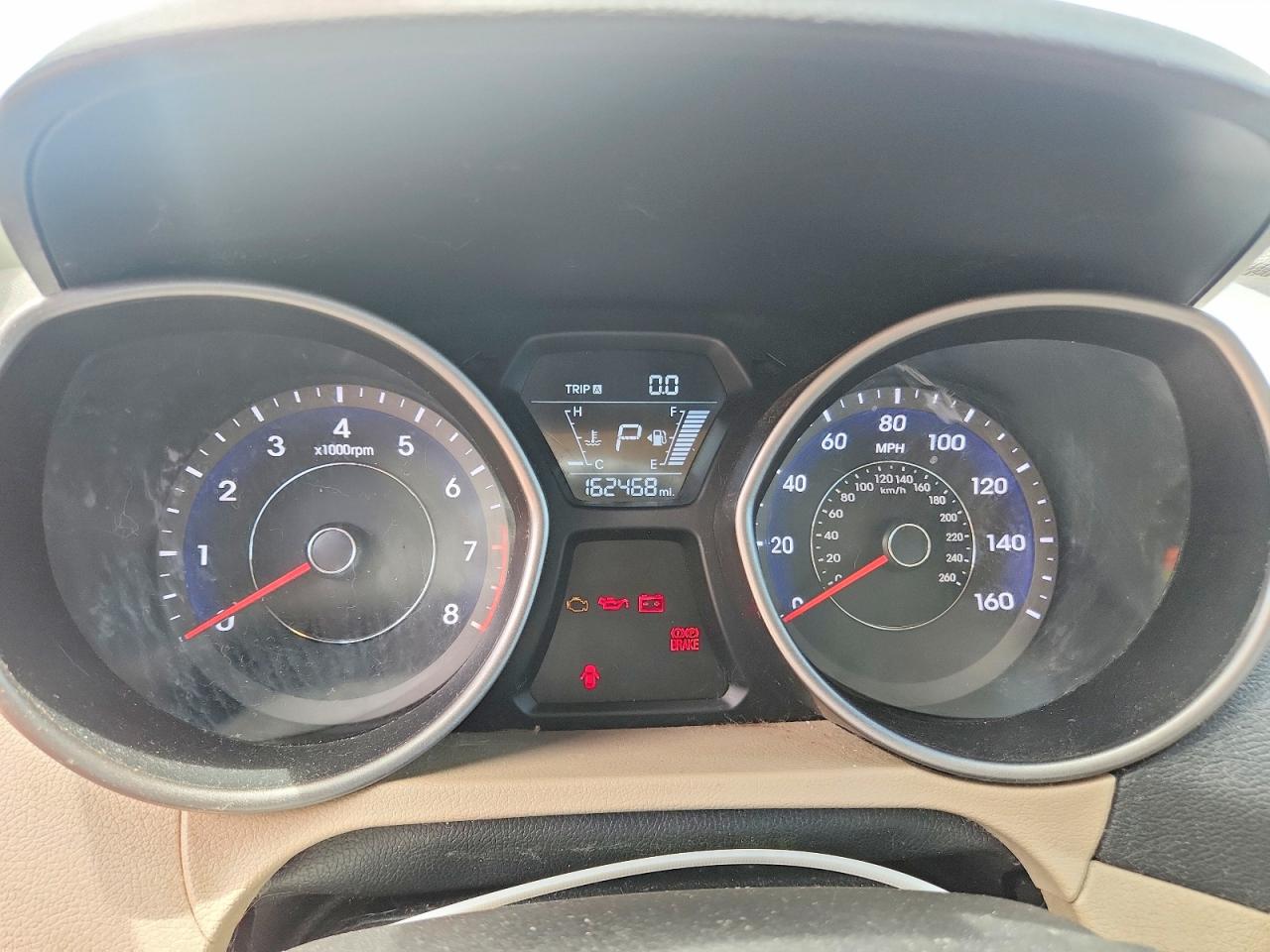 2014 Hyundai Elantra Se Beige vin: 5NPDH4AE9EH530344