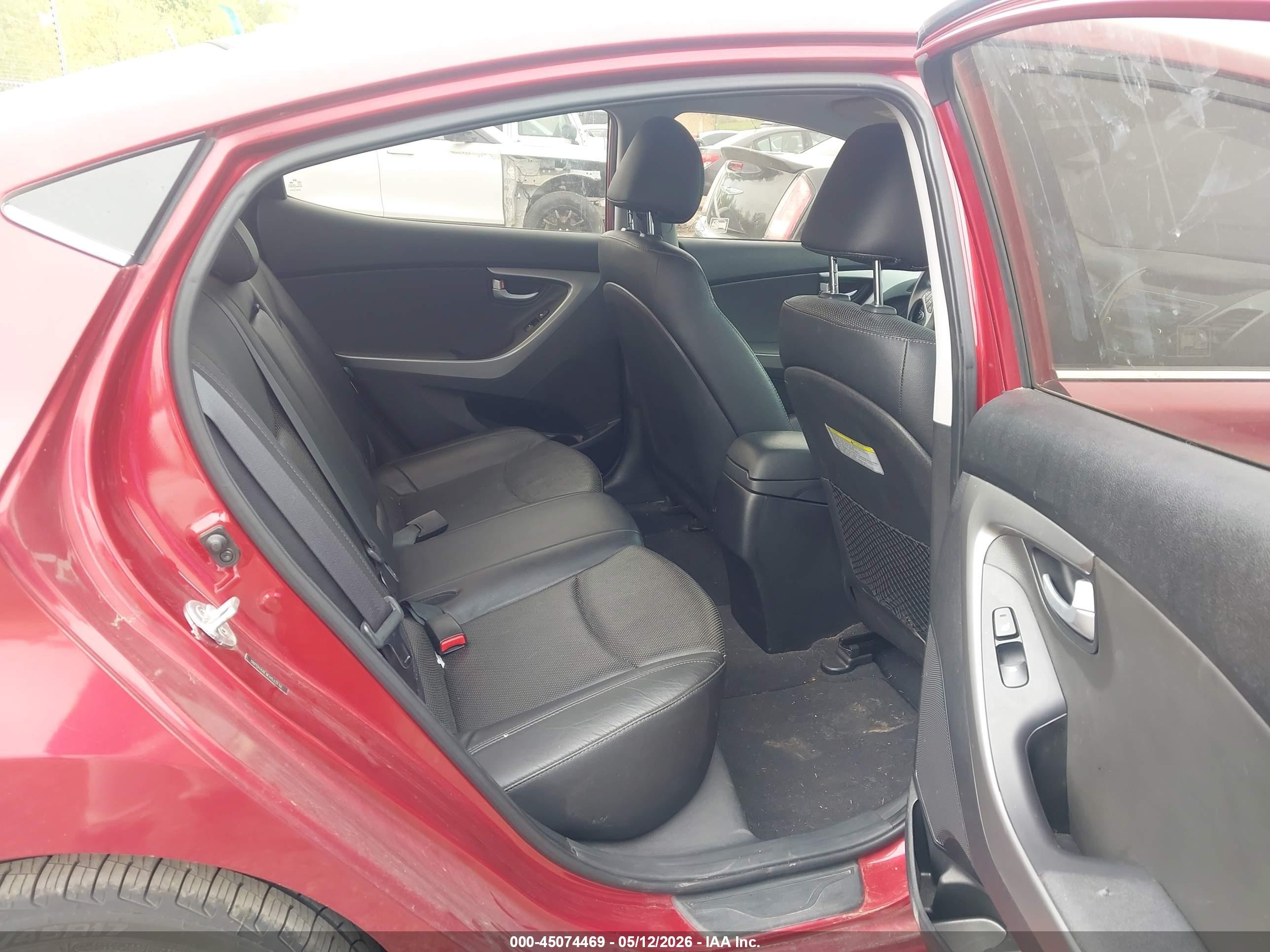 2014 Hyundai Elantra Limited Red vin: 5NPDH4AE9EH533132