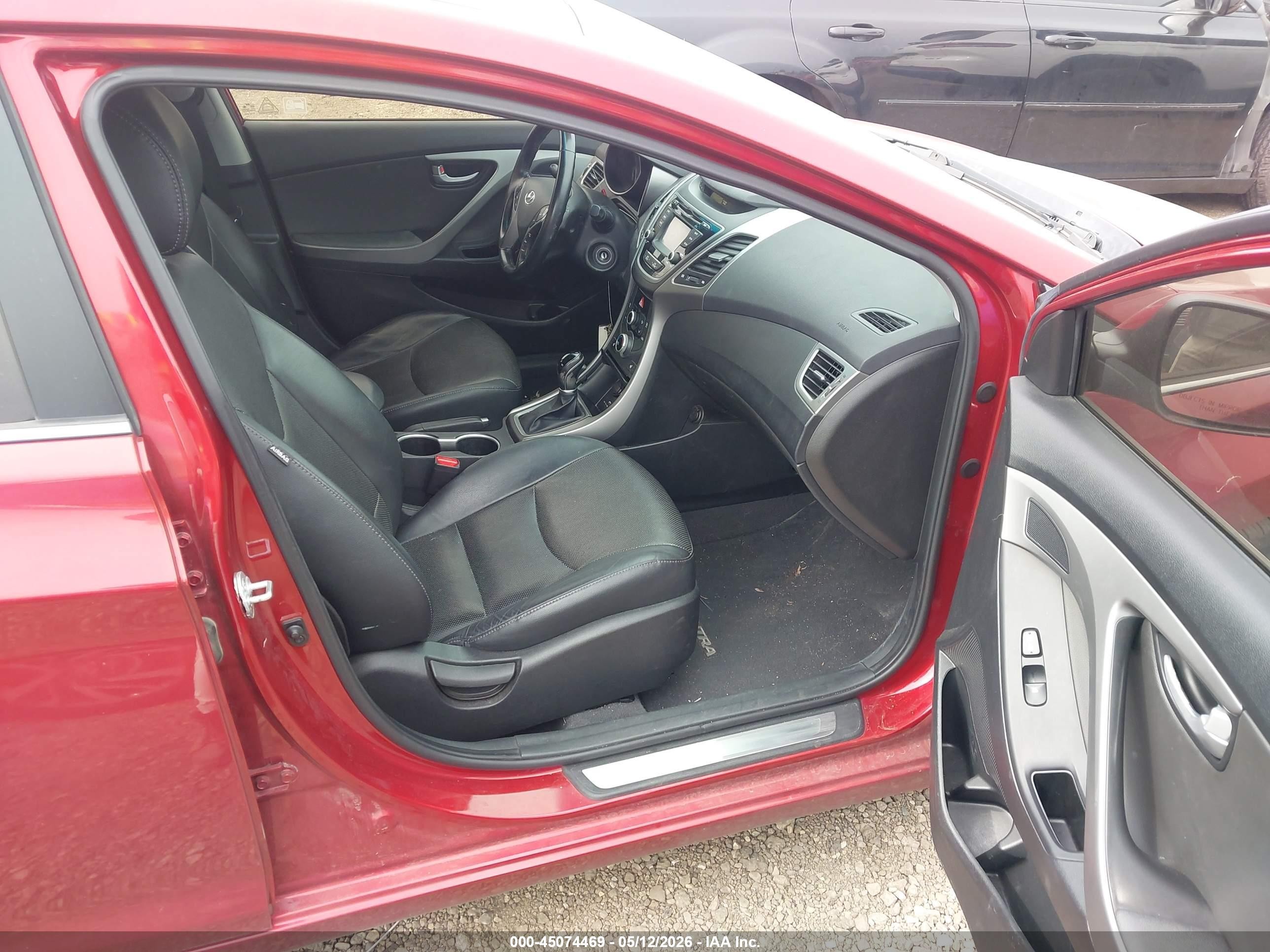 2014 Hyundai Elantra Limited Red vin: 5NPDH4AE9EH533132