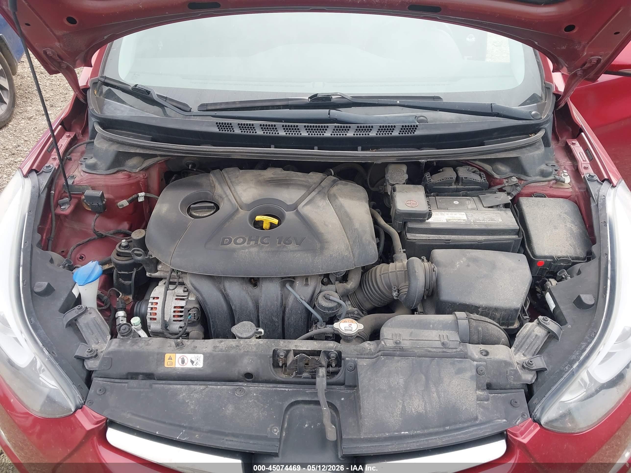 2014 Hyundai Elantra Limited Red vin: 5NPDH4AE9EH533132