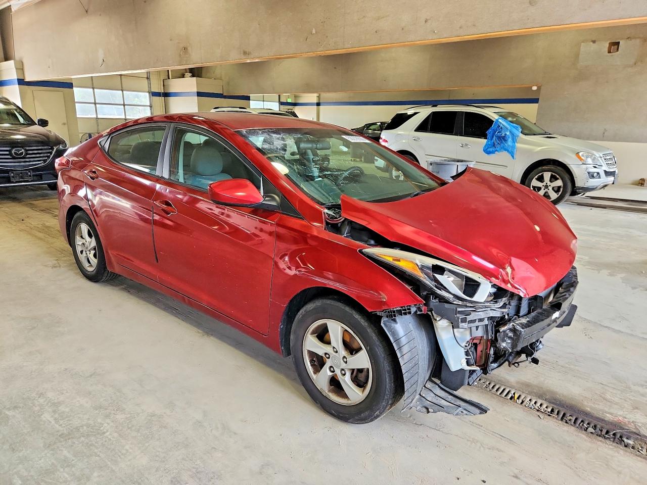 2014 Hyundai Elantra Se Red vin: 5NPDH4AE9EH535480