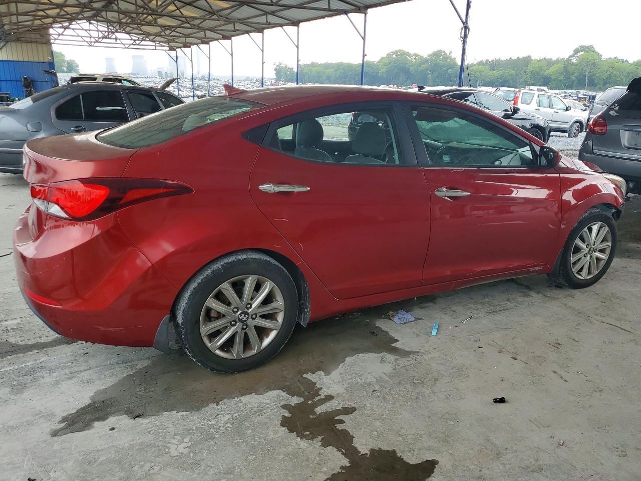 2014 Hyundai Elantra Se Red vin: 5NPDH4AE9EH537472