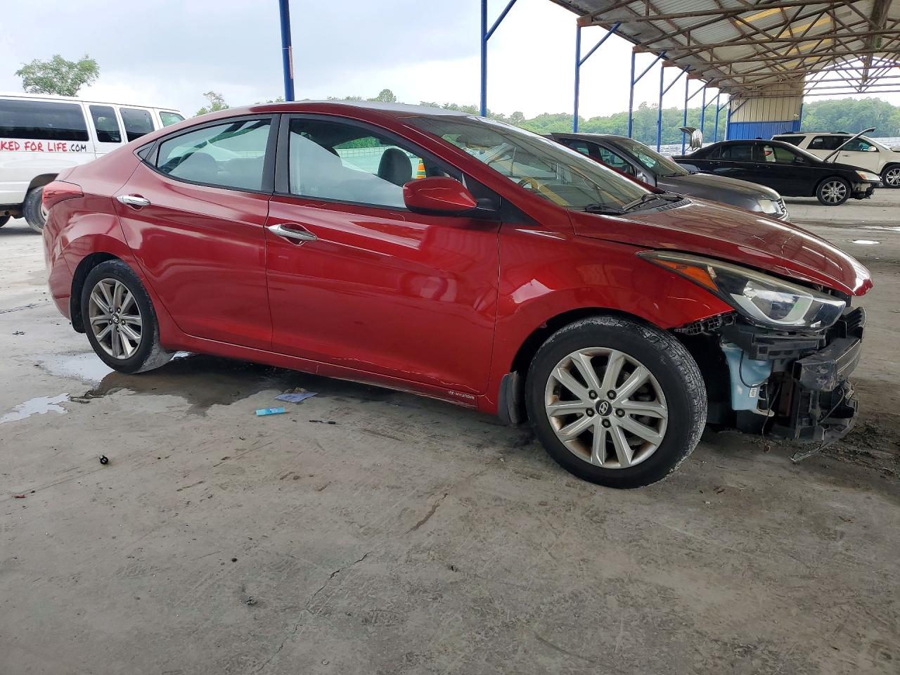 2014 Hyundai Elantra Se Red vin: 5NPDH4AE9EH537472