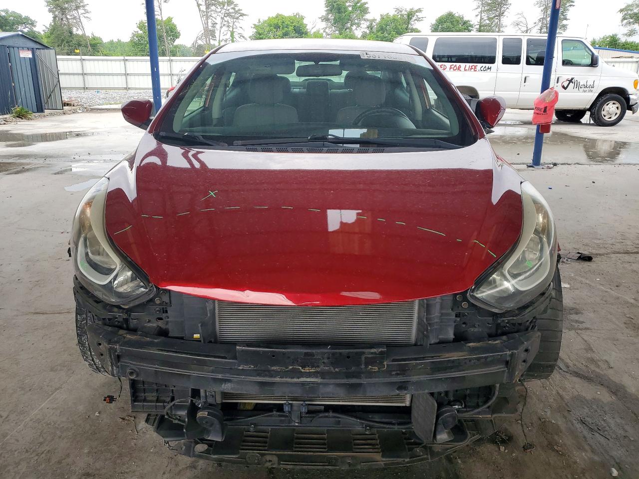 2014 Hyundai Elantra Se Red vin: 5NPDH4AE9EH537472