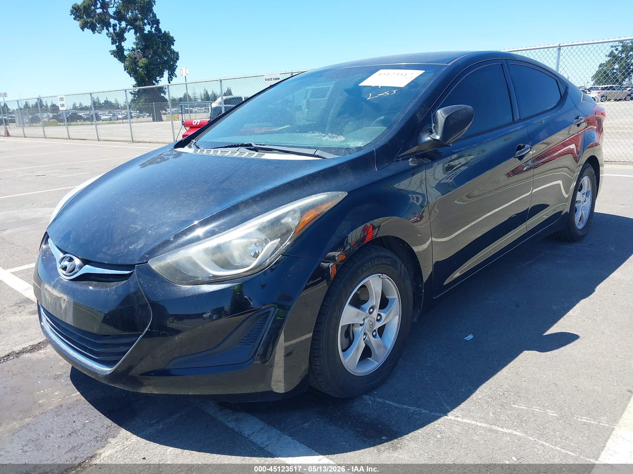 2014 Hyundai Elantra Se Black vin: 5NPDH4AE9EH539013