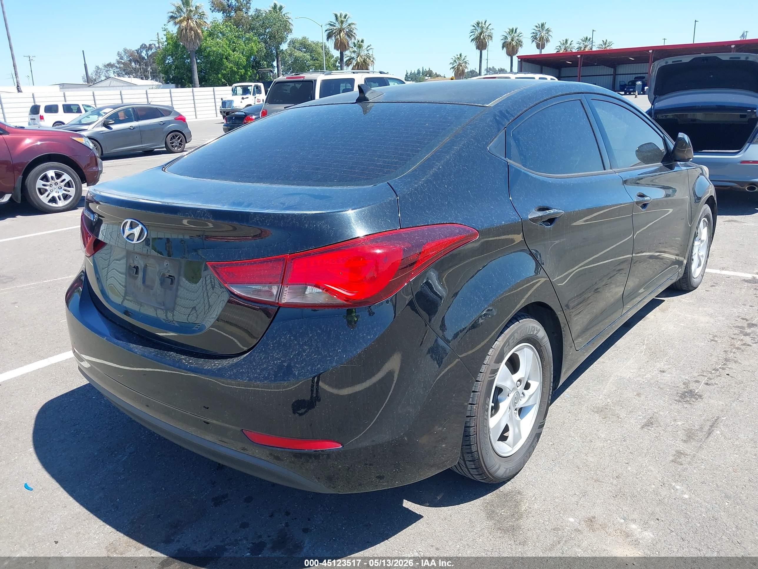 2014 Hyundai Elantra Se Black vin: 5NPDH4AE9EH539013