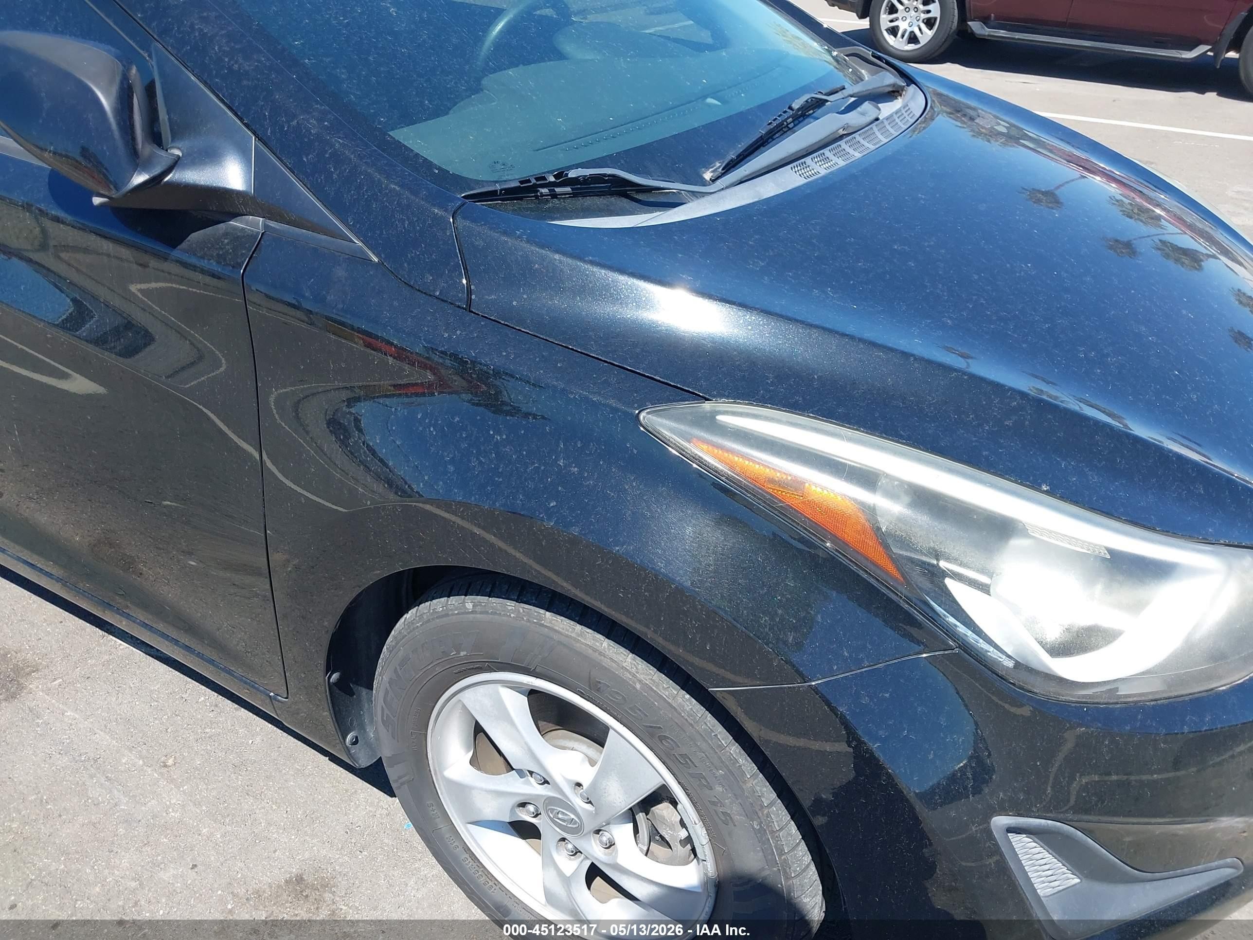 2014 Hyundai Elantra Se Black vin: 5NPDH4AE9EH539013