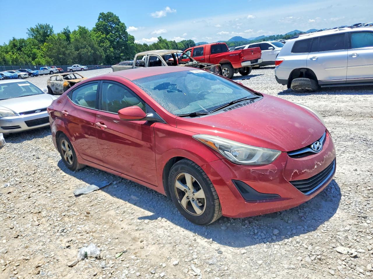 2014 Hyundai Elantra Se Красный vin: 5NPDH4AE9EH540033