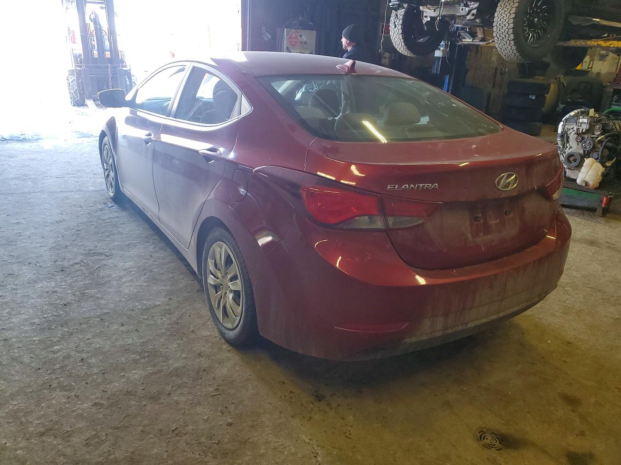 2014 Hyundai Elantra Gl Red vin: 5NPDH4AE9EH543790