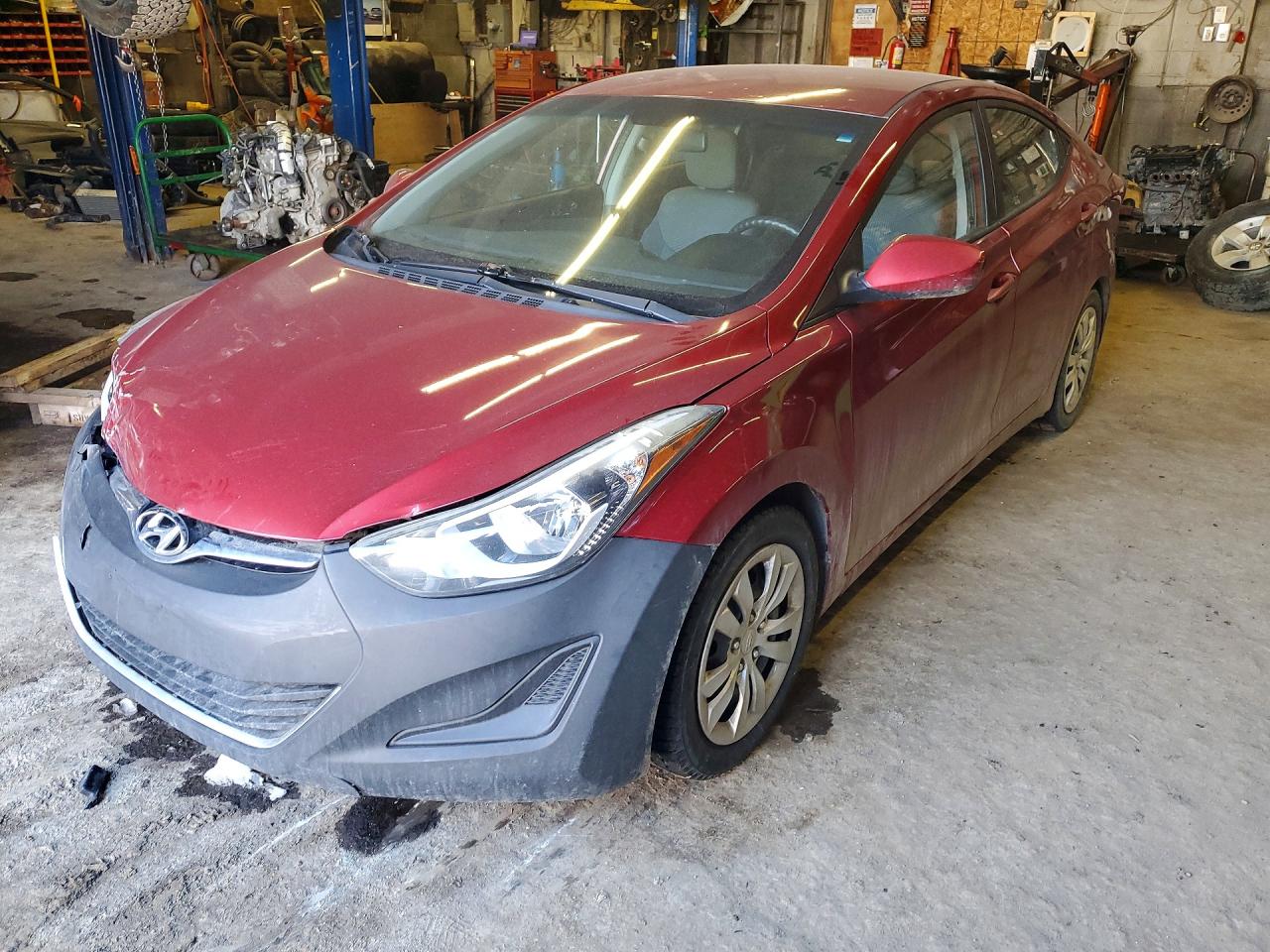 2014 Hyundai Elantra Gl Red vin: 5NPDH4AE9EH543790