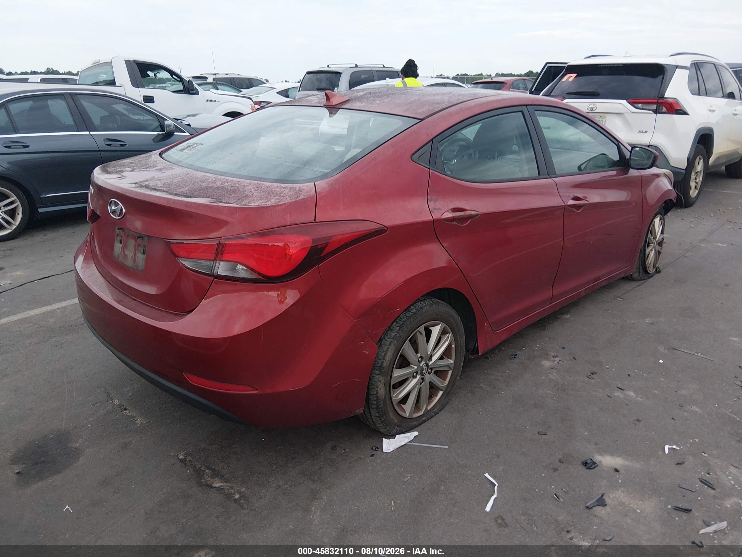 2014 Hyundai Elantra Se Red vin: 5NPDH4AE9EH543840