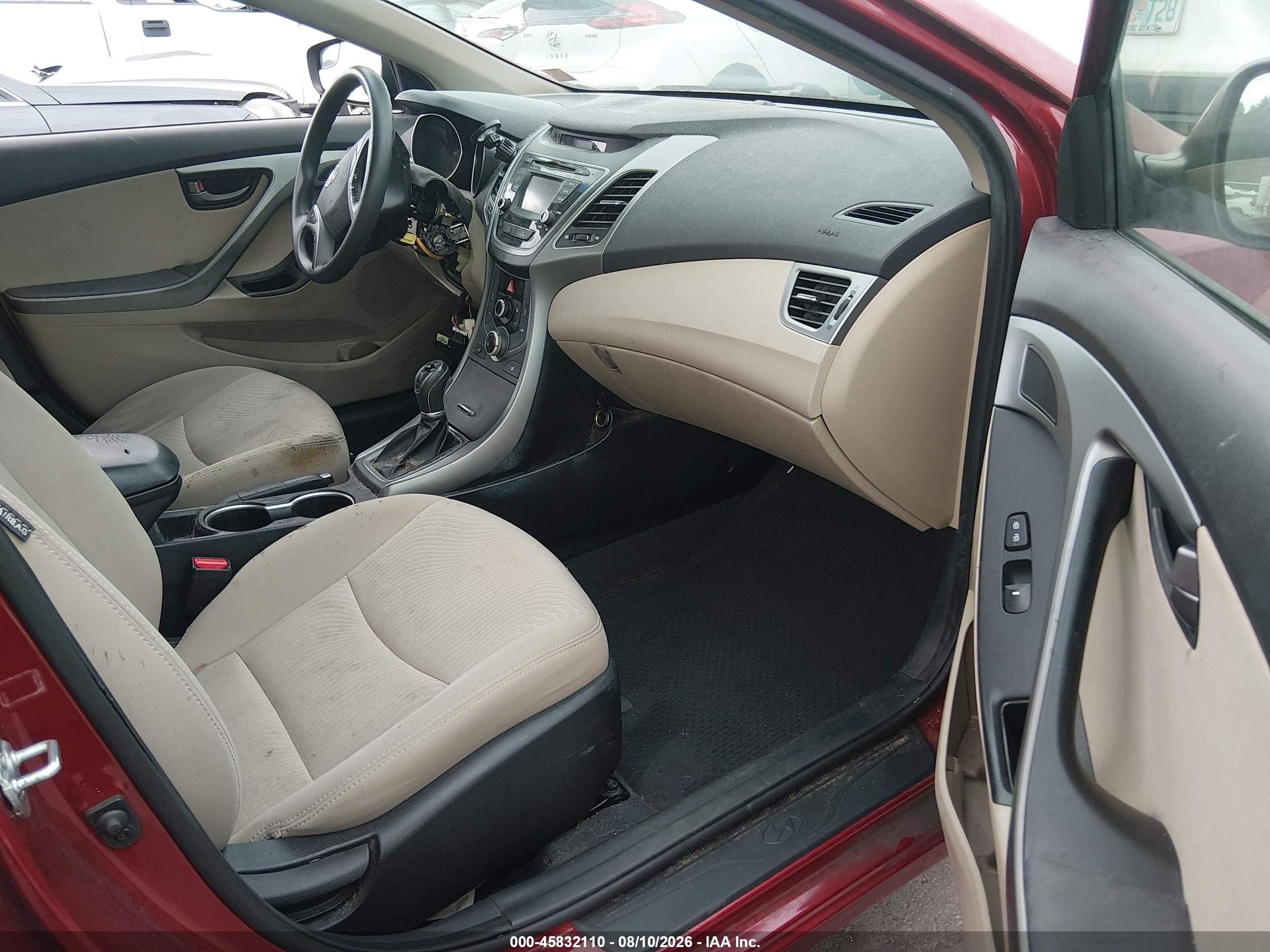 2014 Hyundai Elantra Se Red vin: 5NPDH4AE9EH543840