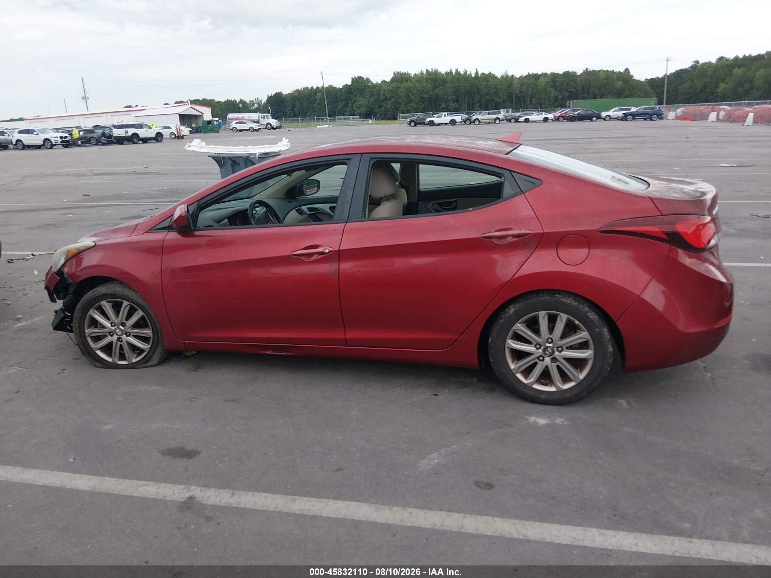 2014 Hyundai Elantra Se Red vin: 5NPDH4AE9EH543840