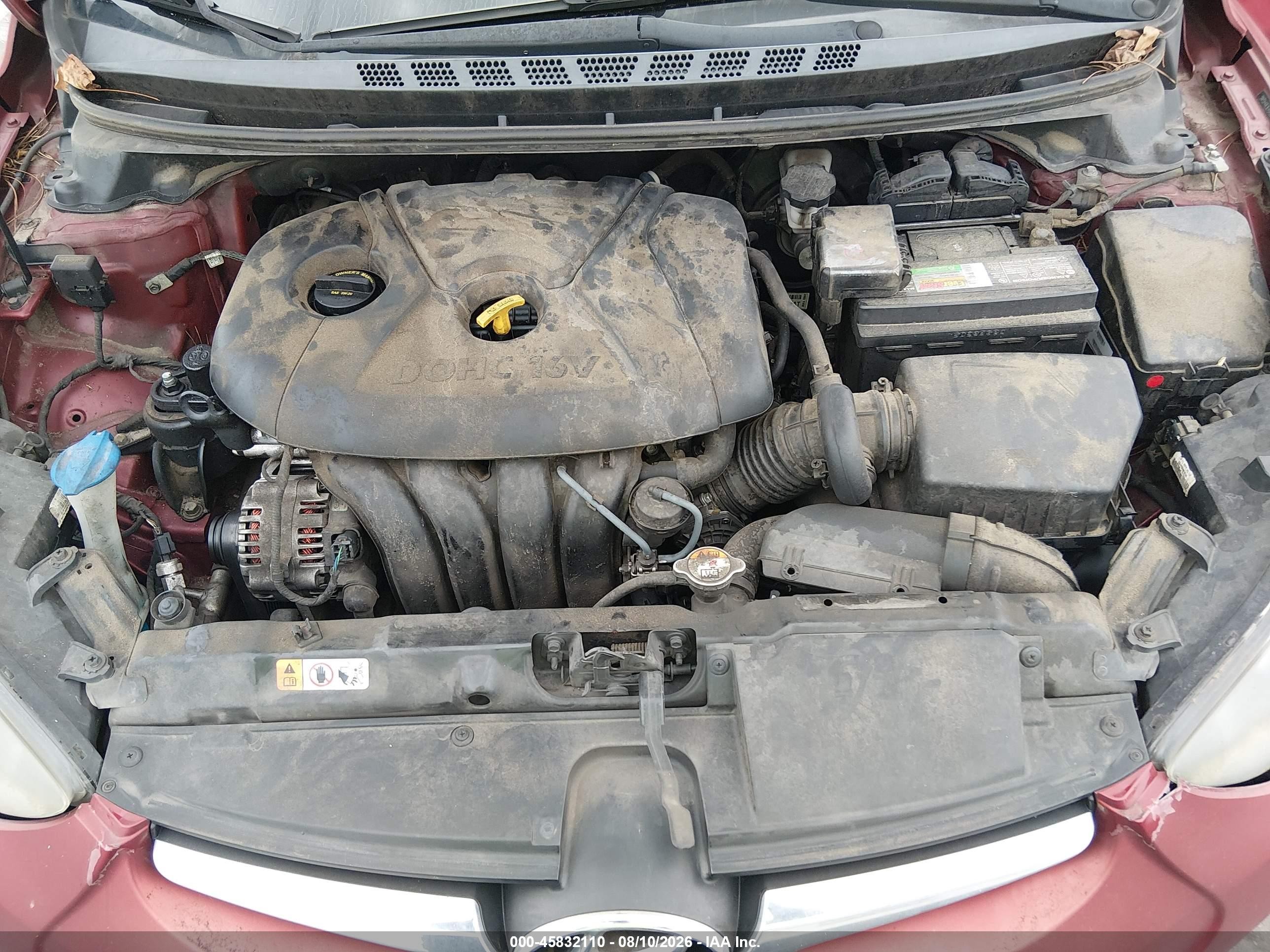 2014 Hyundai Elantra Se Red vin: 5NPDH4AE9EH543840