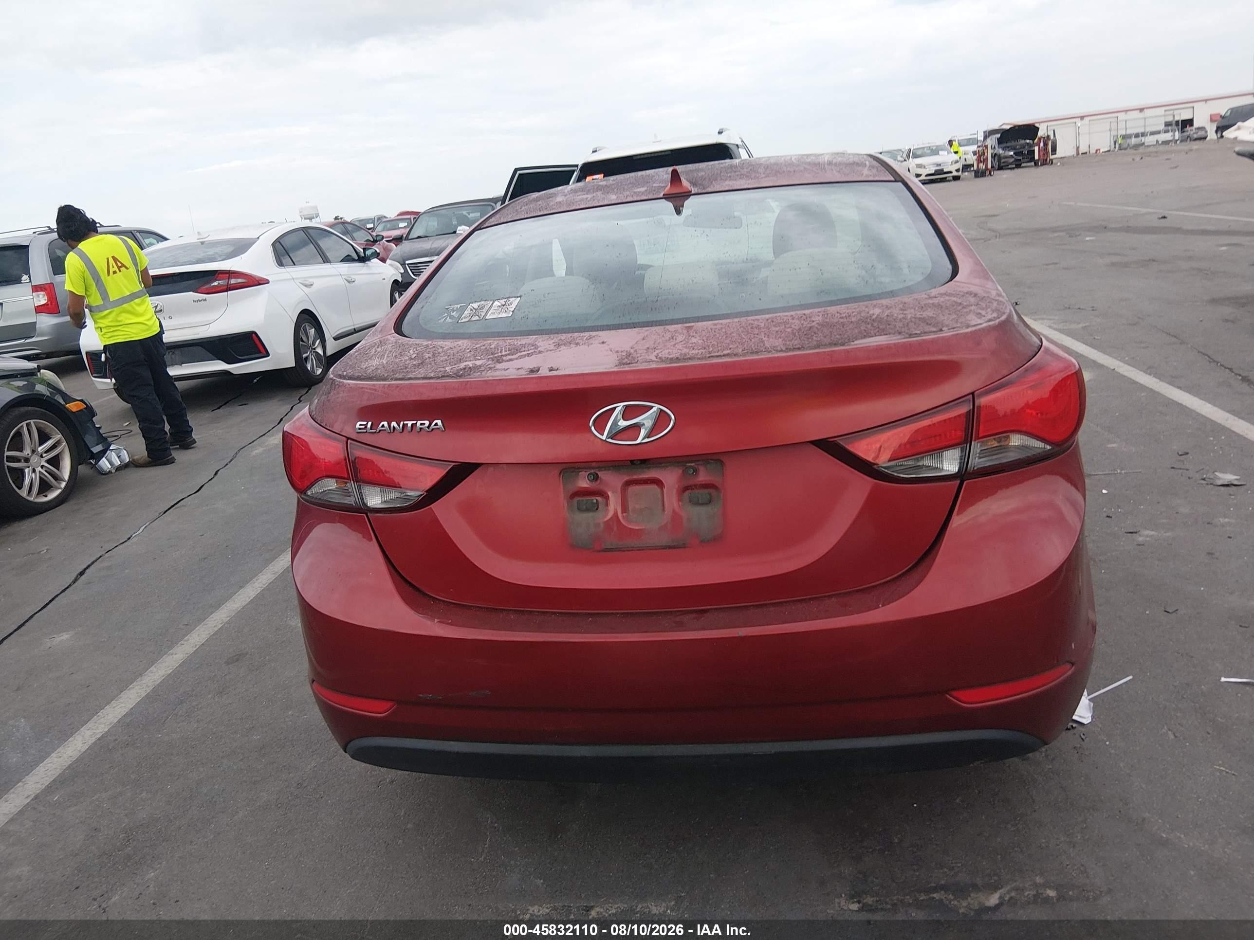 2014 Hyundai Elantra Se Red vin: 5NPDH4AE9EH543840
