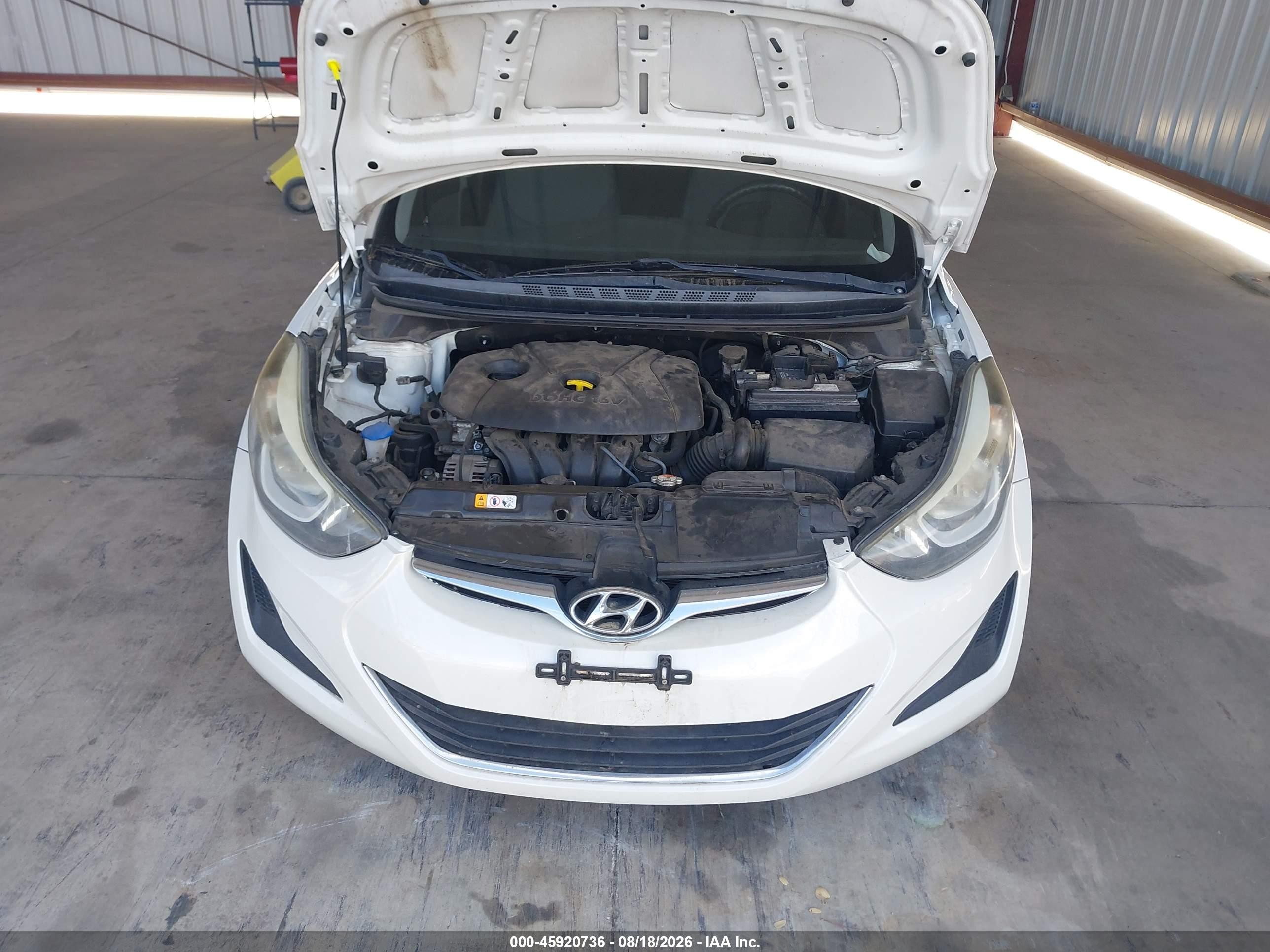 2015 Hyundai Elantra Se White vin: 5NPDH4AE9FH547808