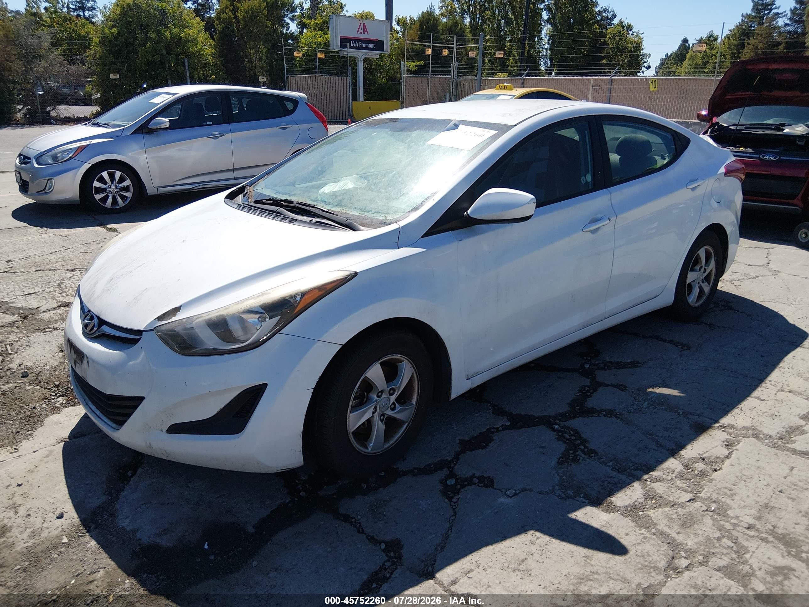 2015 Hyundai Elantra Se White vin: 5NPDH4AE9FH549185