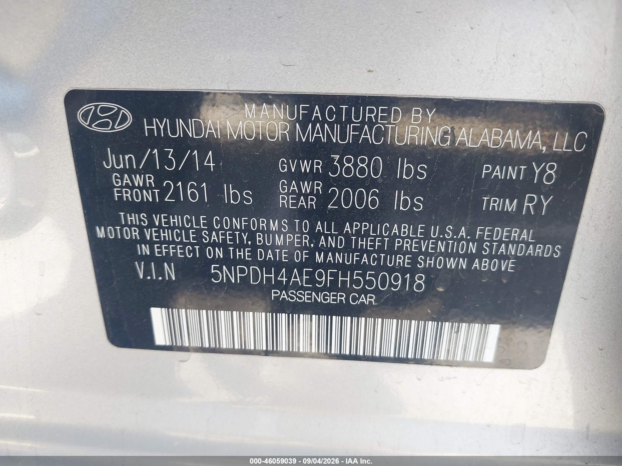 2015 Hyundai Elantra Se Серебряный vin: 5NPDH4AE9FH550918