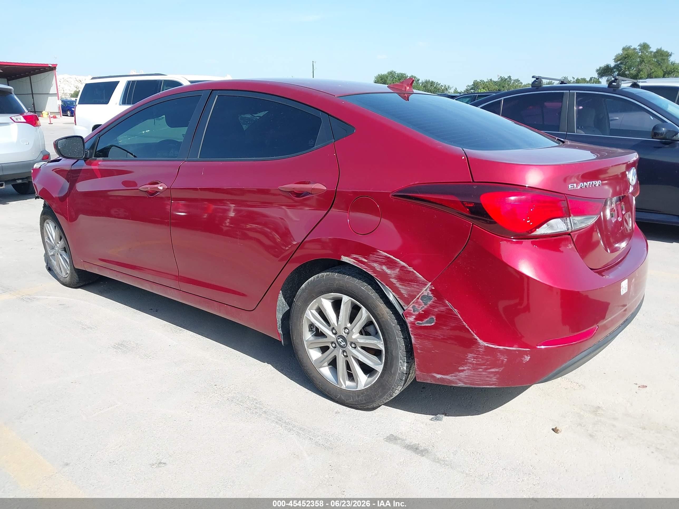 2015 Hyundai Elantra Se Red vin: 5NPDH4AE9FH552703