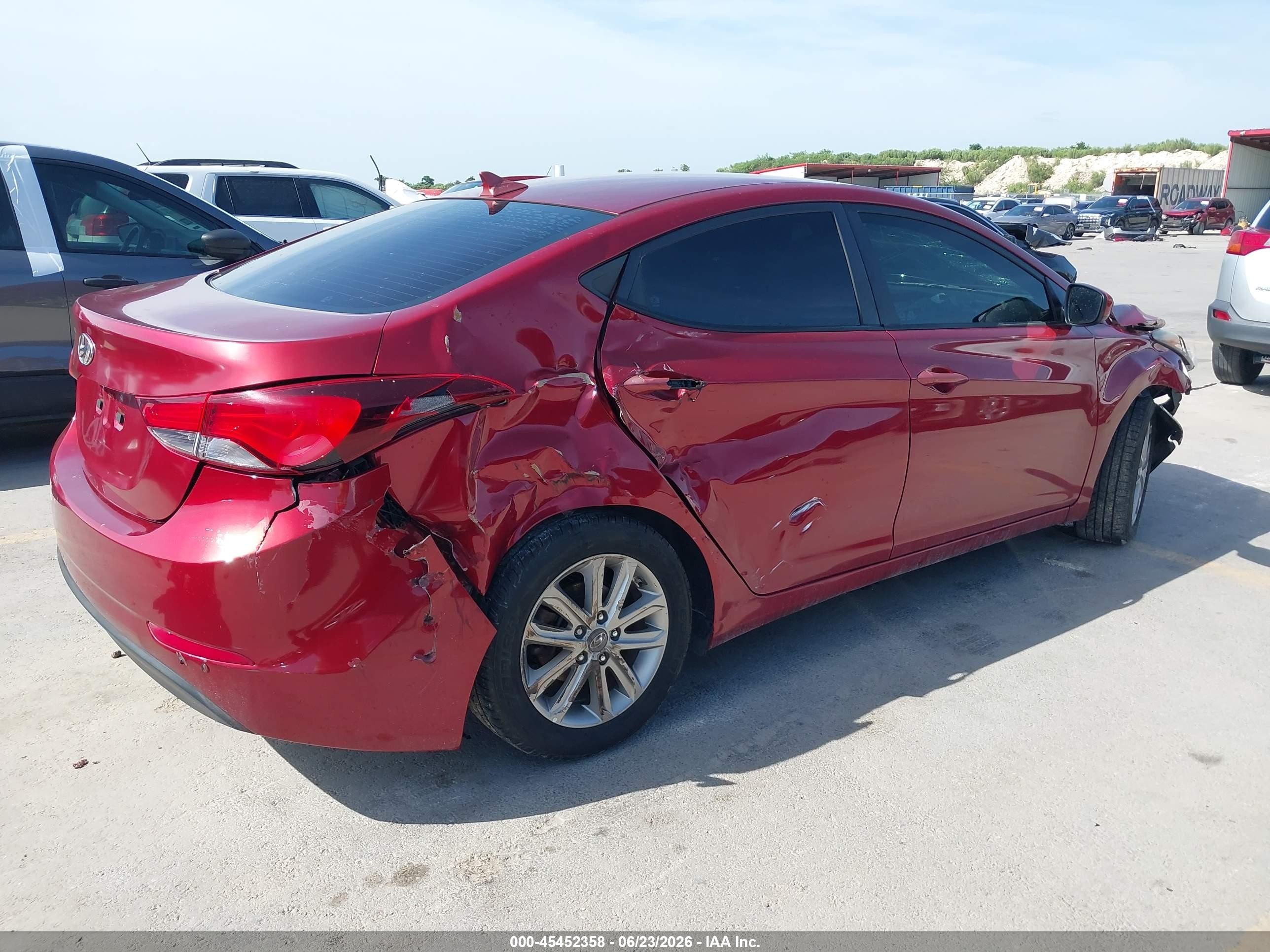 2015 Hyundai Elantra Se Red vin: 5NPDH4AE9FH552703
