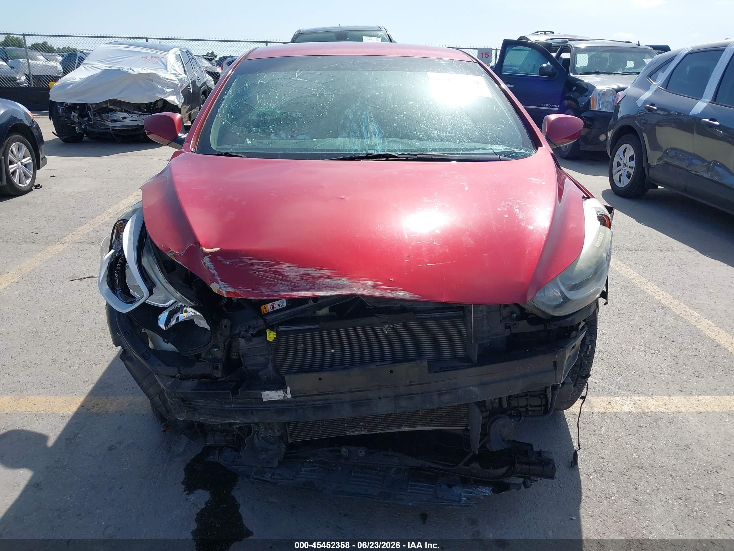2015 Hyundai Elantra Se Red vin: 5NPDH4AE9FH552703