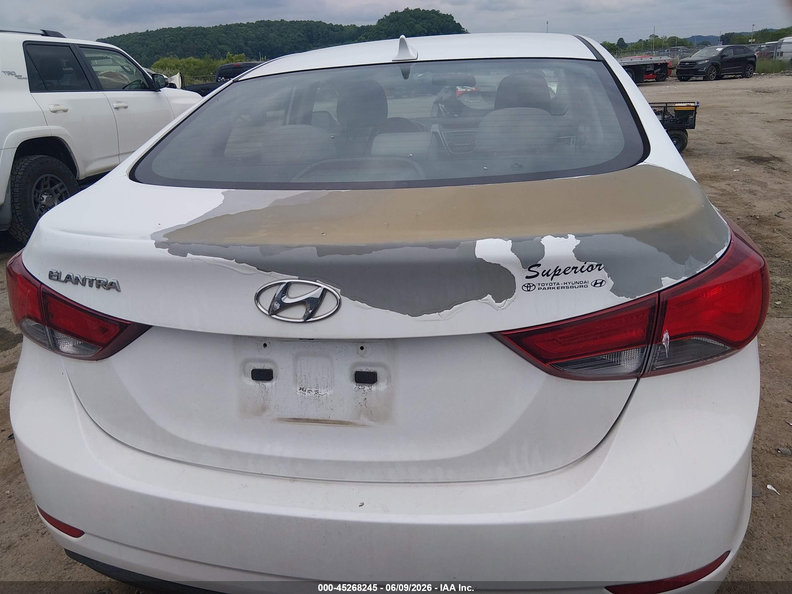 2015 Hyundai Elantra Se White vin: 5NPDH4AE9FH560543
