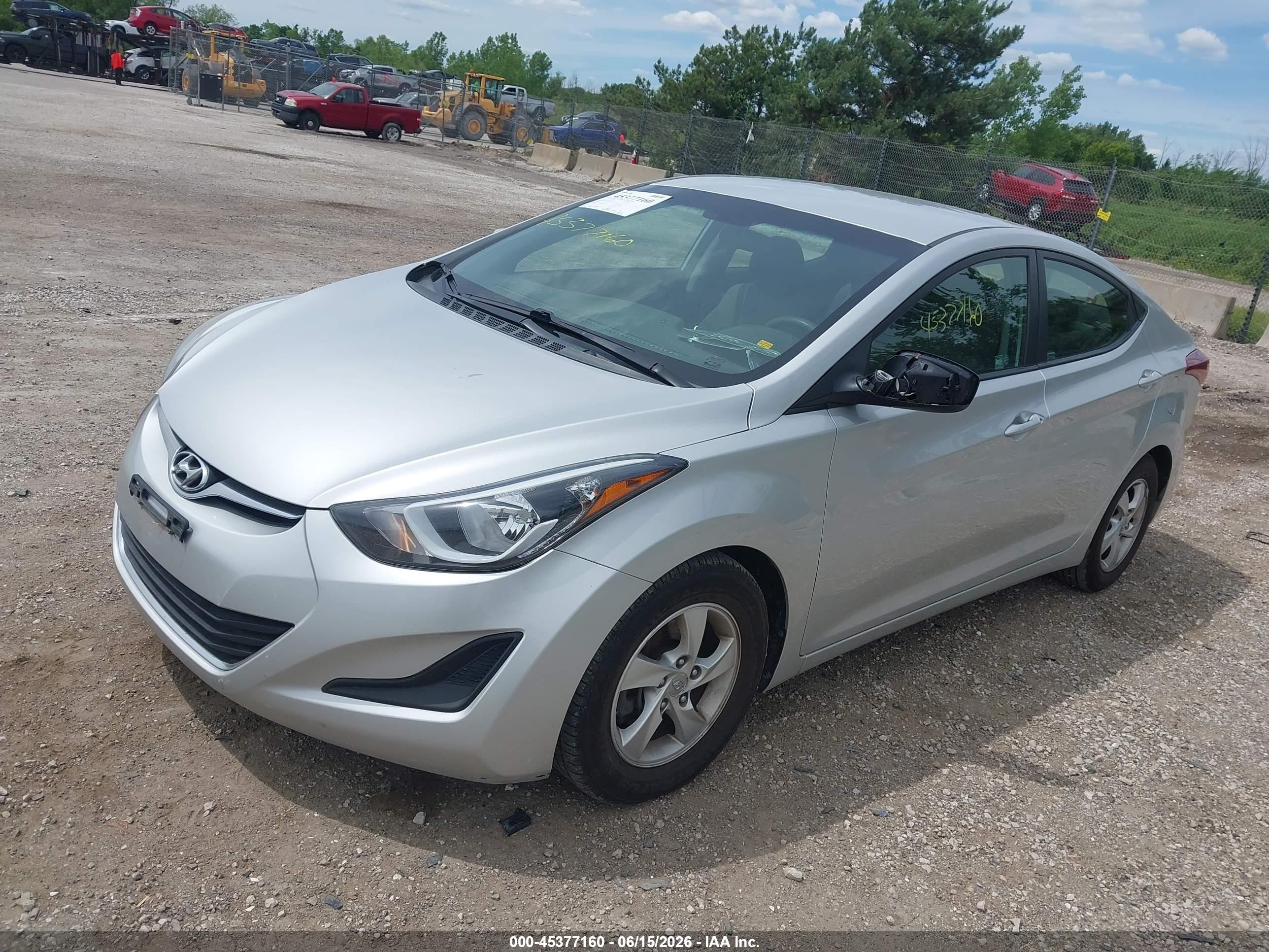 2015 Hyundai Elantra Se Silver vin: 5NPDH4AE9FH565824