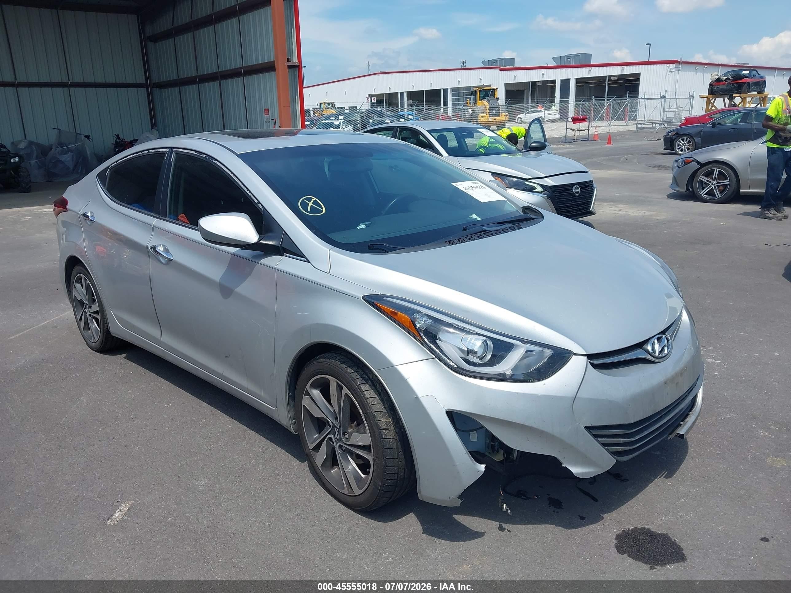 2015 Hyundai Elantra Limited Silver vin: 5NPDH4AE9FH574572