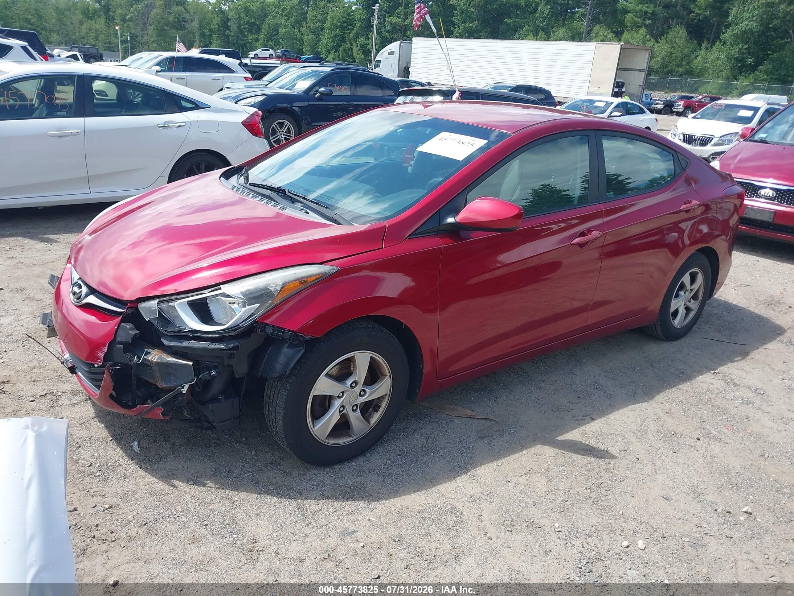 2015 Hyundai Elantra Se Red vin: 5NPDH4AE9FH575060
