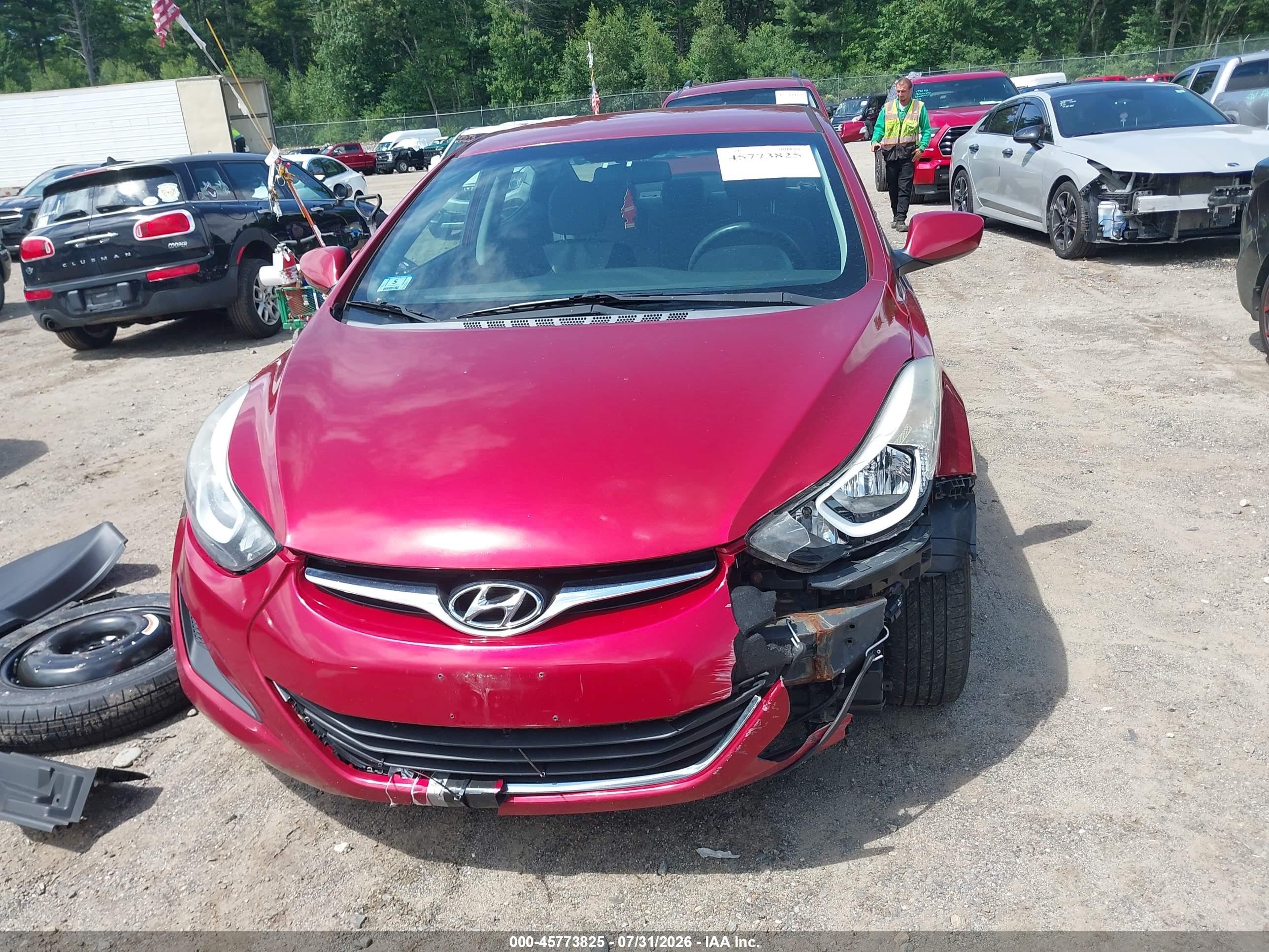 2015 Hyundai Elantra Se Red vin: 5NPDH4AE9FH575060