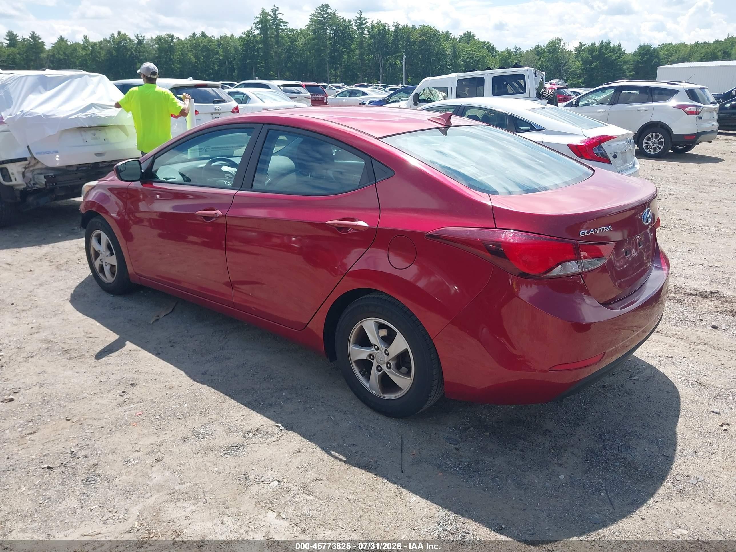 2015 Hyundai Elantra Se Red vin: 5NPDH4AE9FH575060