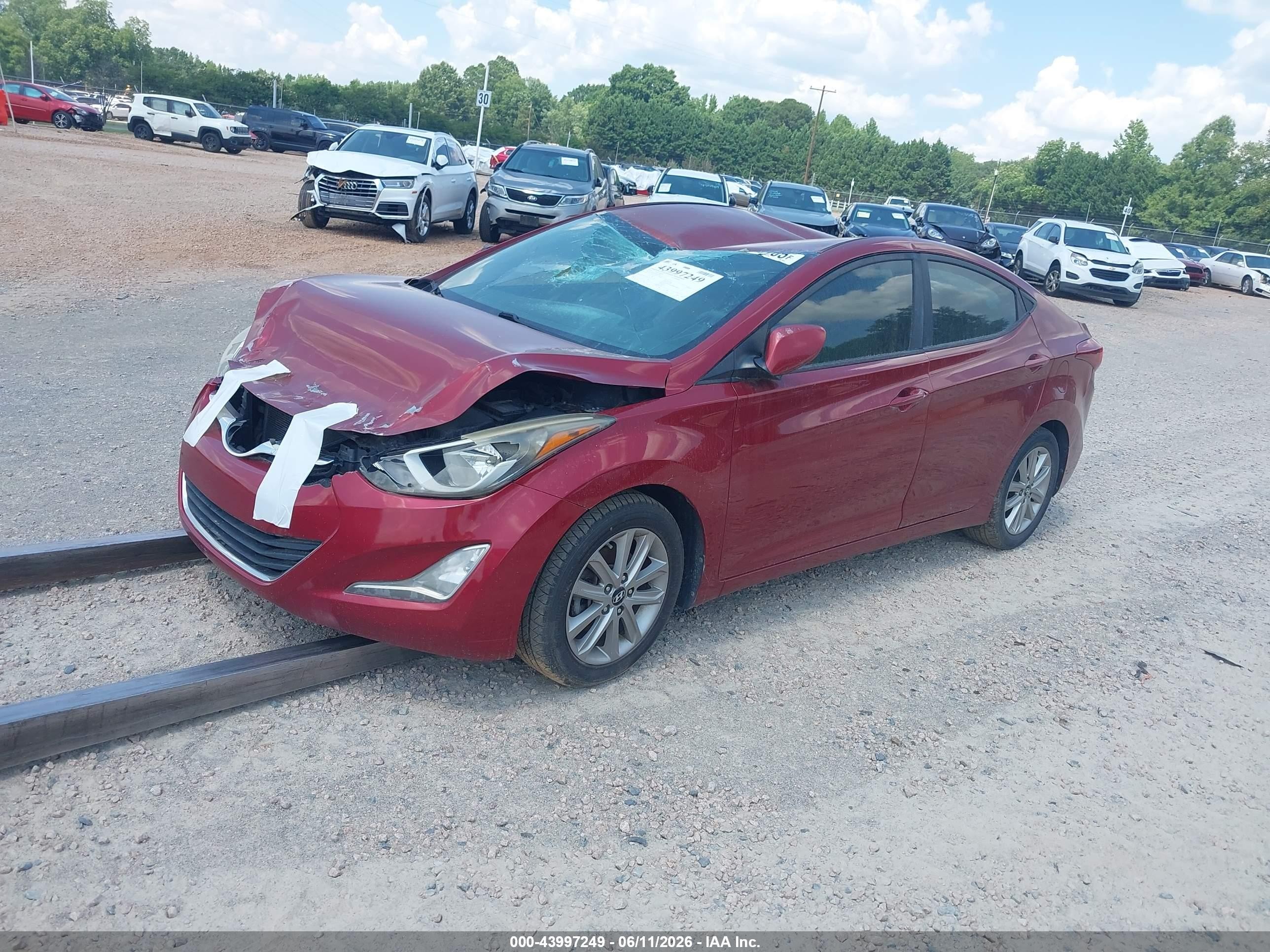 2015 Hyundai Elantra Se Red vin: 5NPDH4AE9FH582297