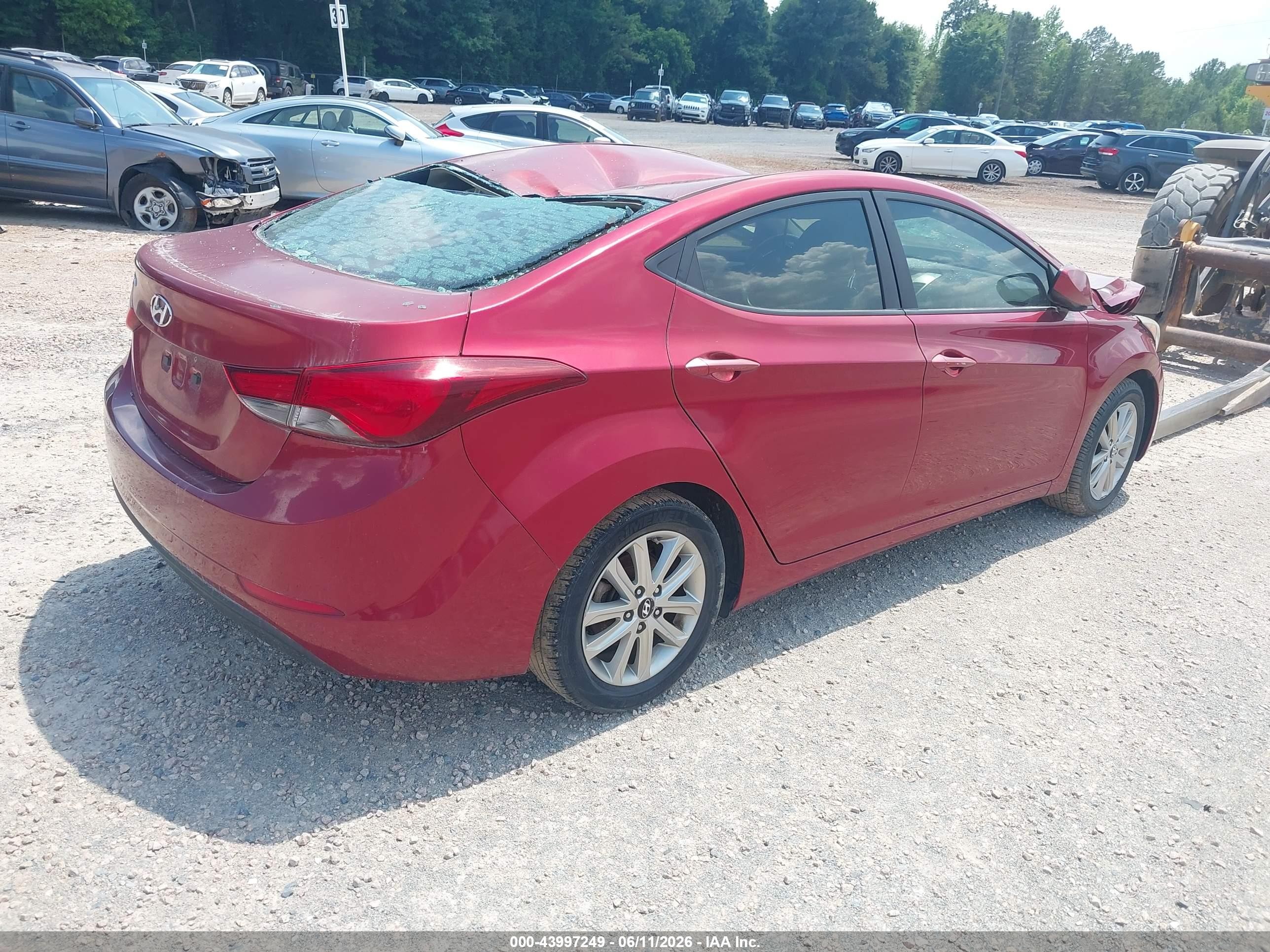 2015 Hyundai Elantra Se Red vin: 5NPDH4AE9FH582297