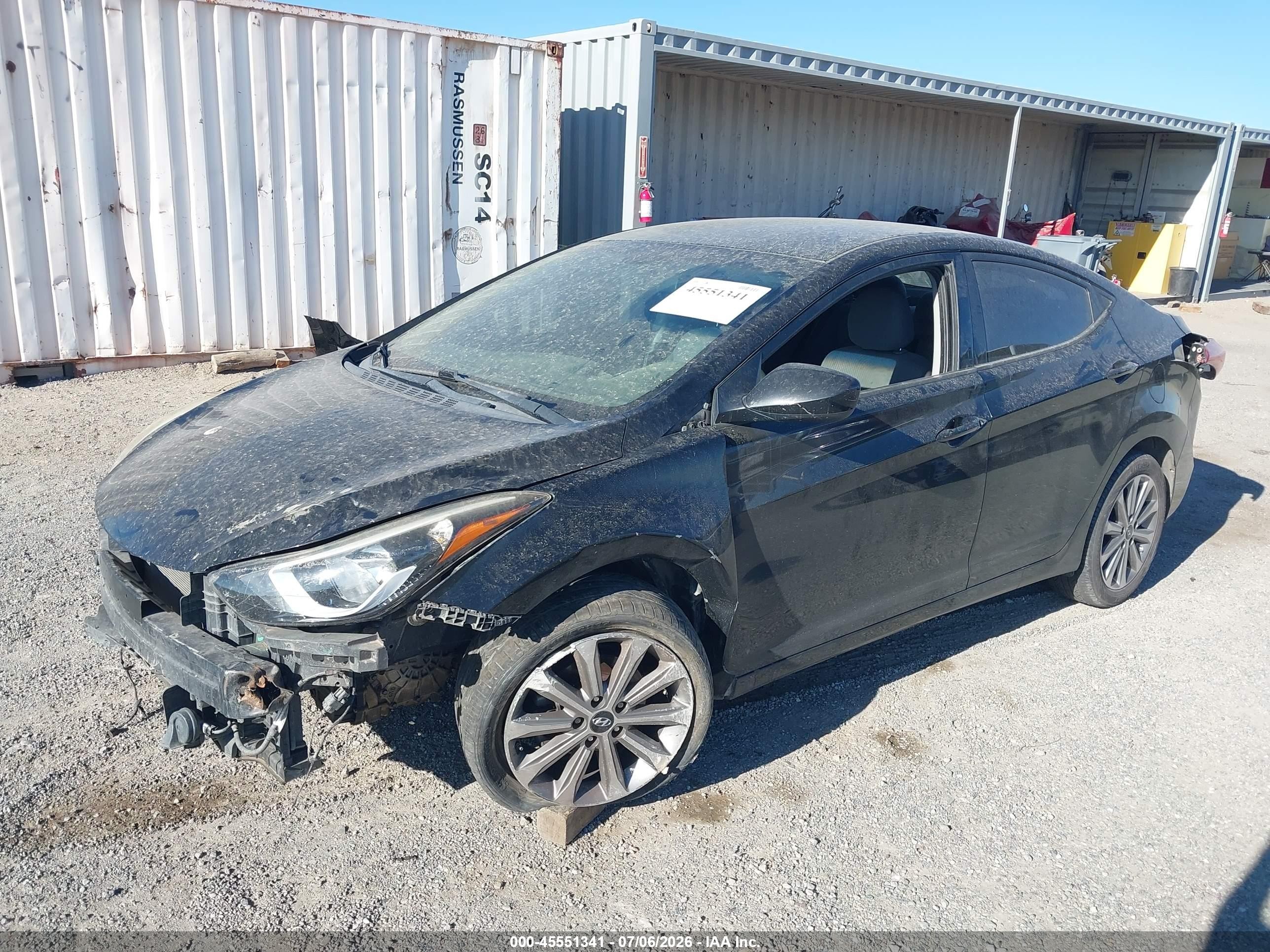 2015 Hyundai Elantra Se Black vin: 5NPDH4AE9FH588746