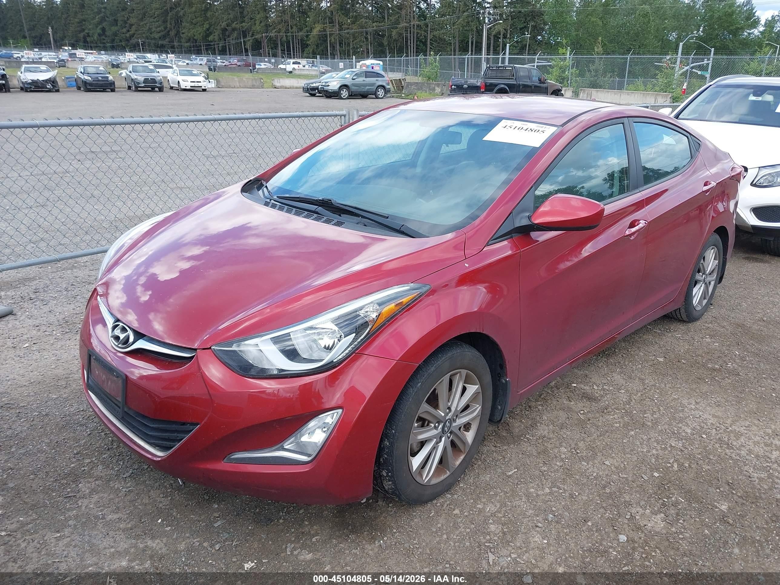 2015 Hyundai Elantra Se Красный vin: 5NPDH4AE9FH592814