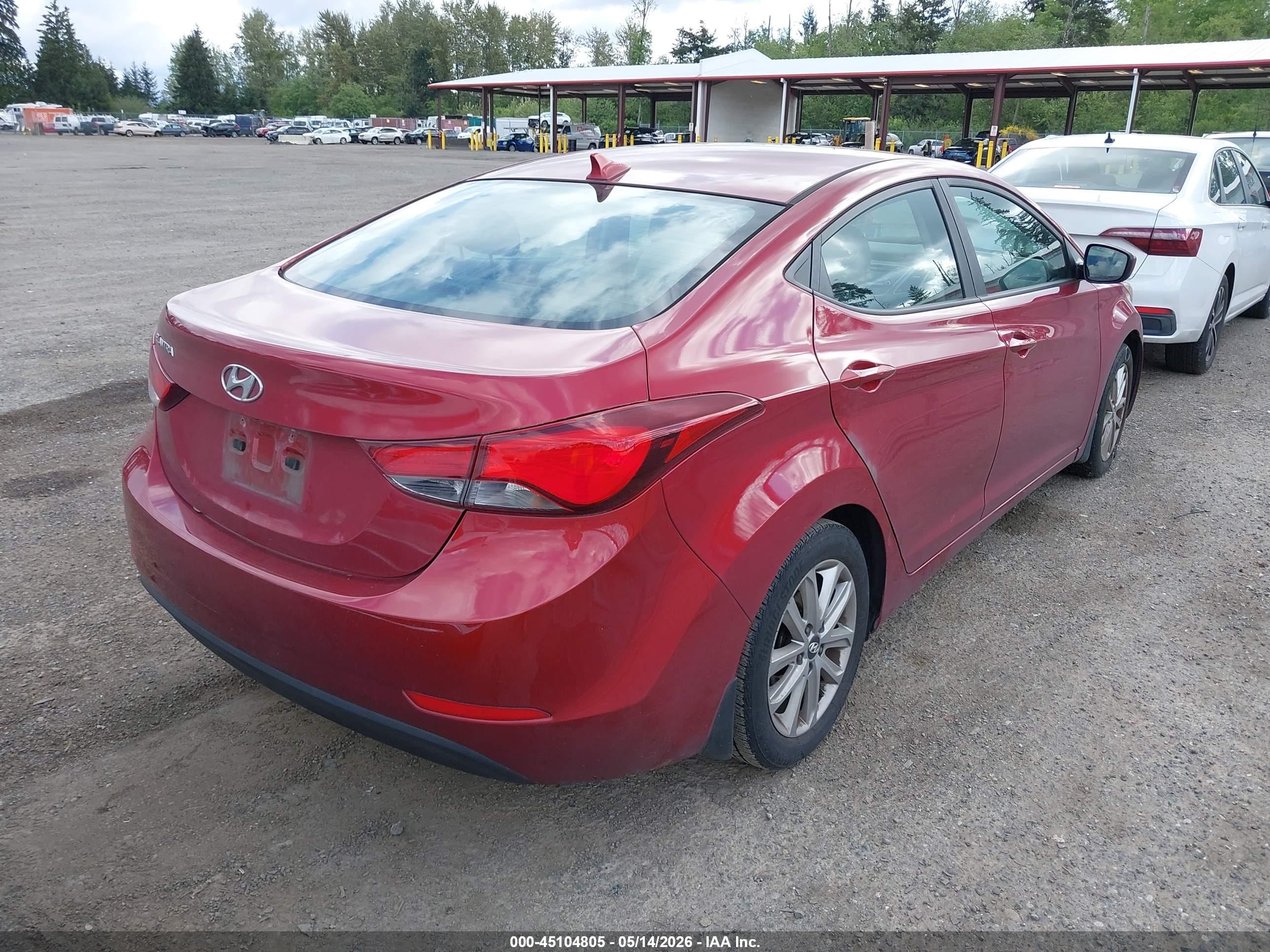2015 Hyundai Elantra Se Красный vin: 5NPDH4AE9FH592814